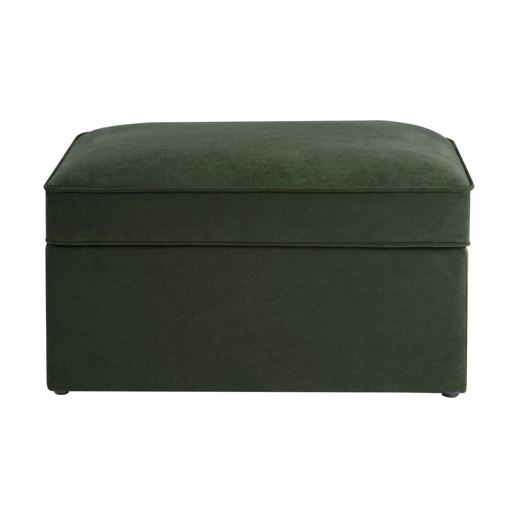 Soho Ottoman Storage Pouffe - Dark Olive