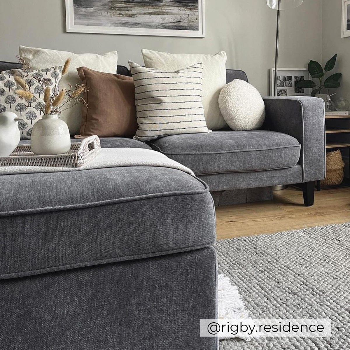 Soho Ottoman Storage Pouffe - Grey