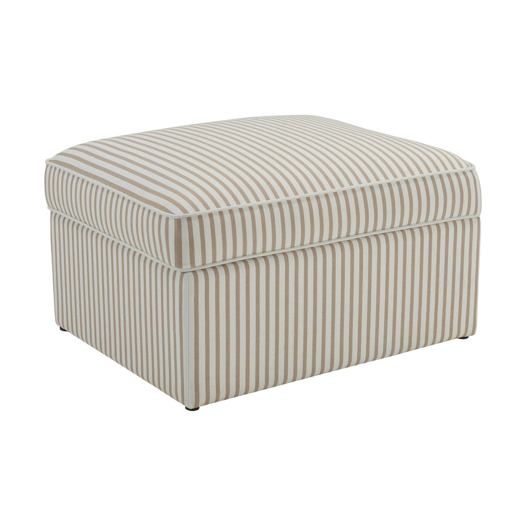 Soho Ottoman Storage Pouffe - Sand Stripe