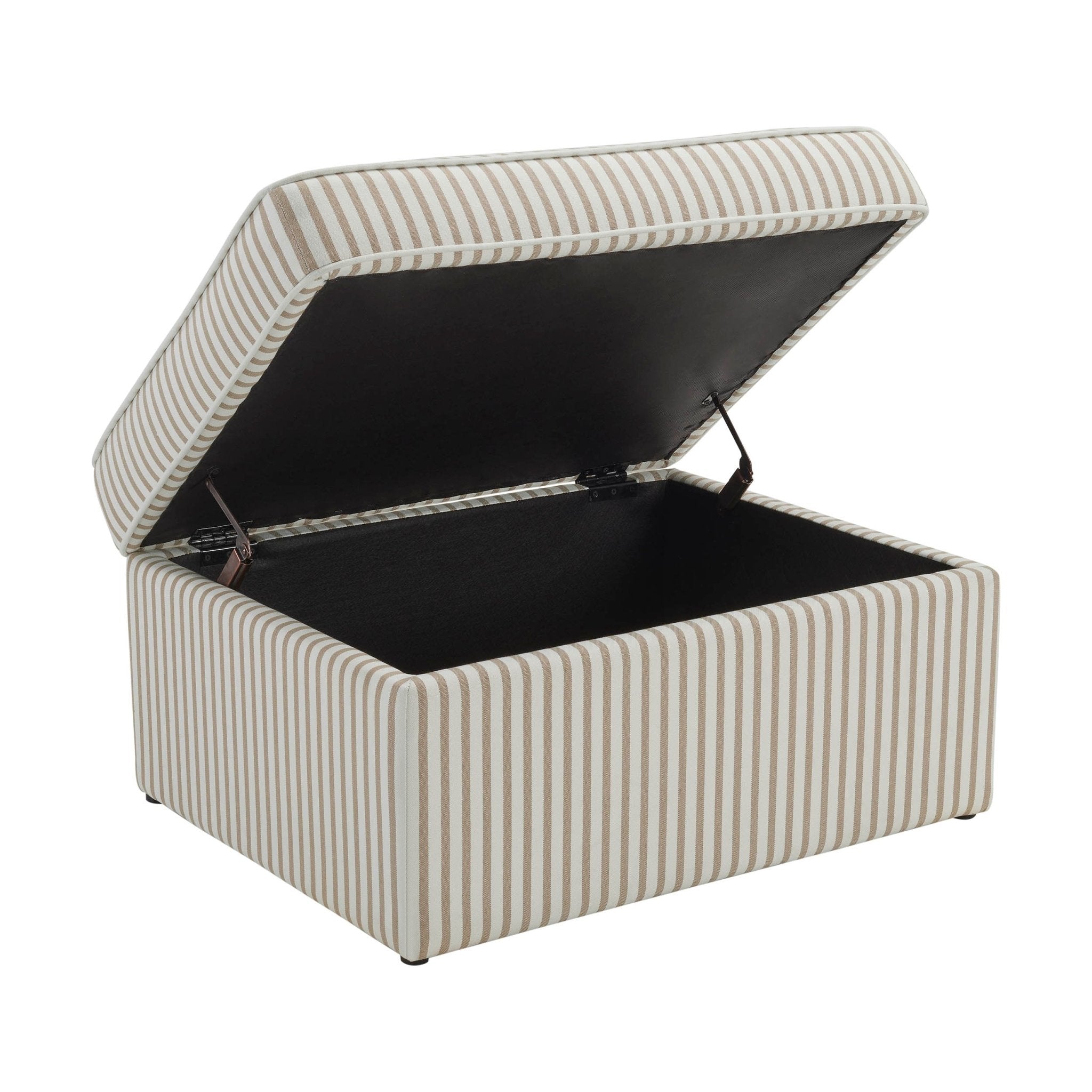Soho Ottoman Storage Pouffe - Sand Stripe