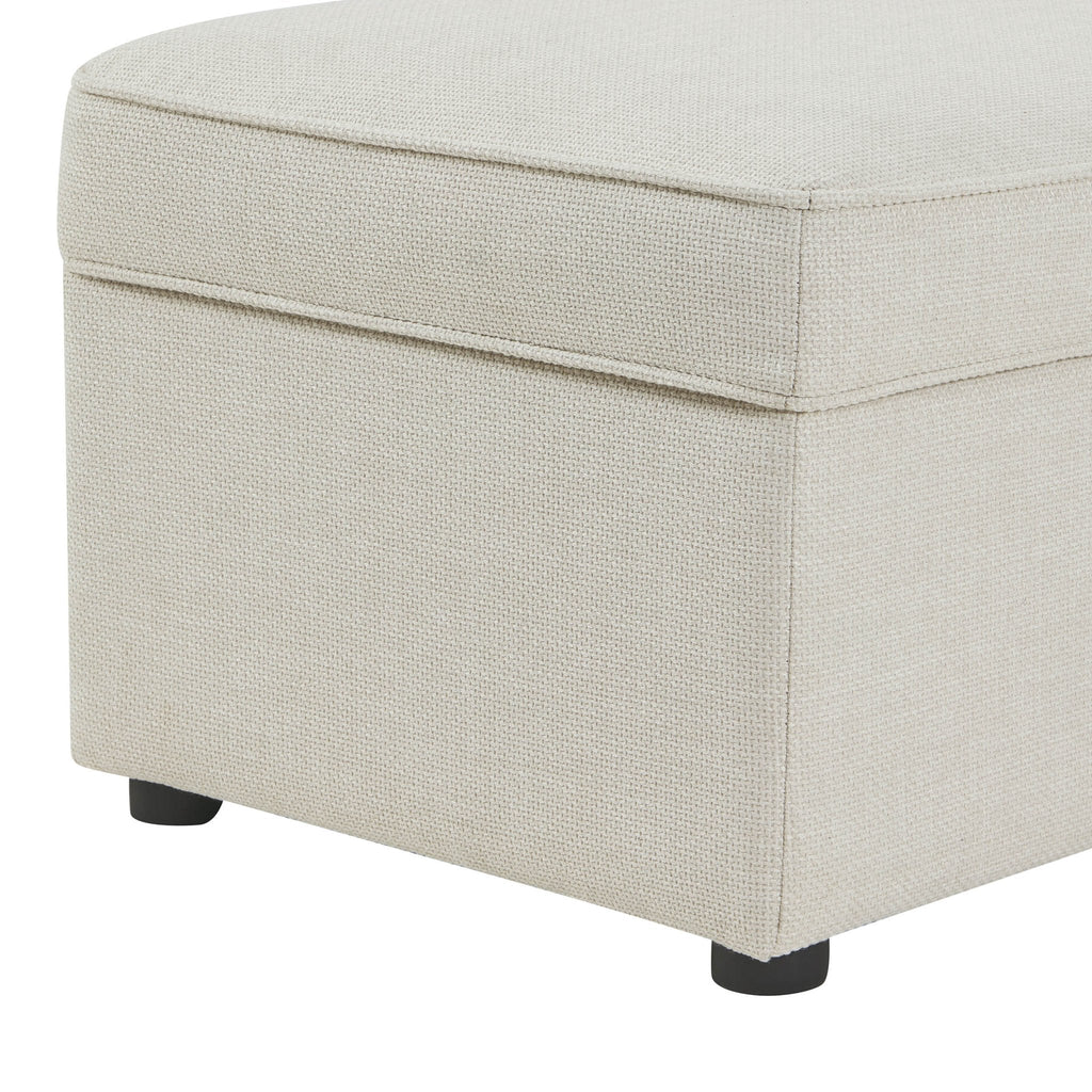 Soho Rectangle Ottoman Storage - Beige