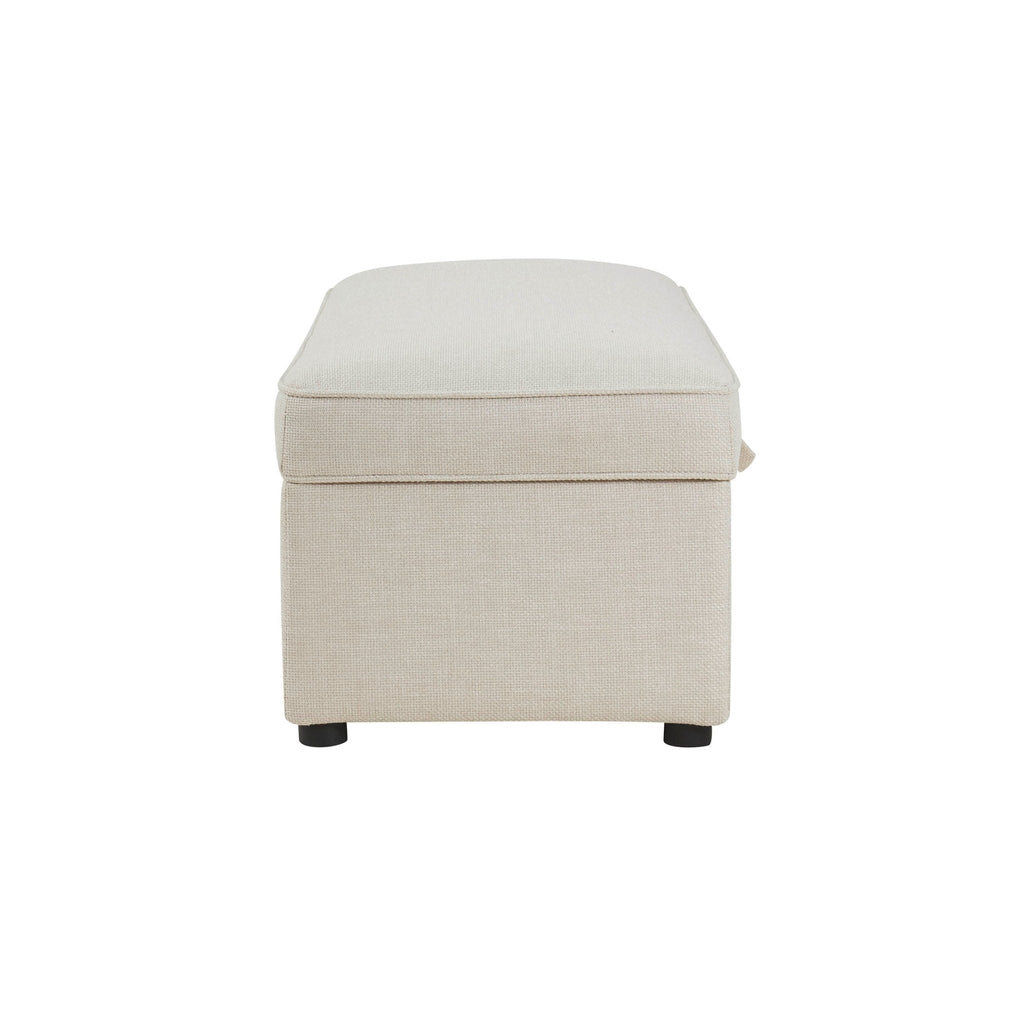 Soho Rectangle Ottoman Storage - Beige