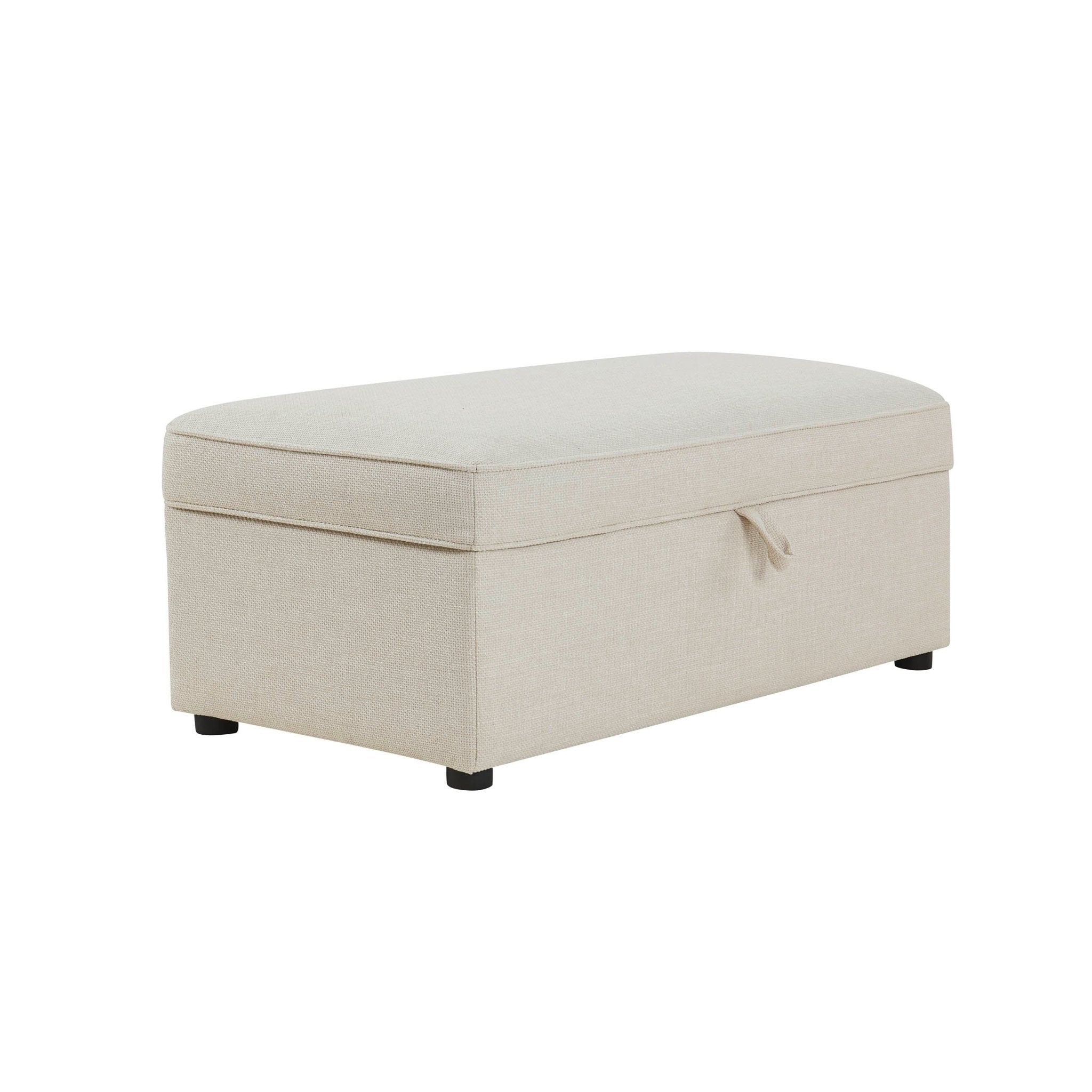 Soho Rectangle Ottoman Storage - Beige