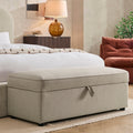 Soho Rectangle Ottoman Storage - Oatmeal