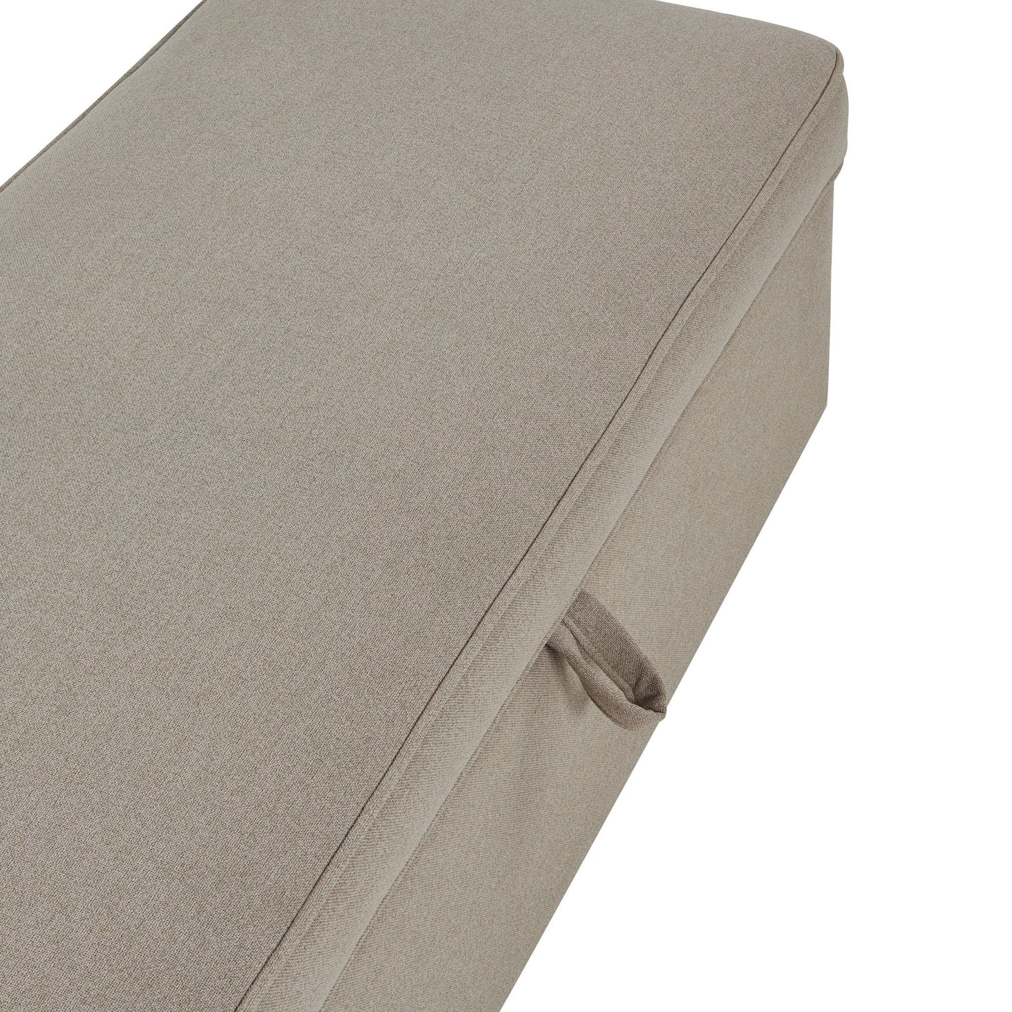 Soho Rectangle Ottoman Storage - Oatmeal