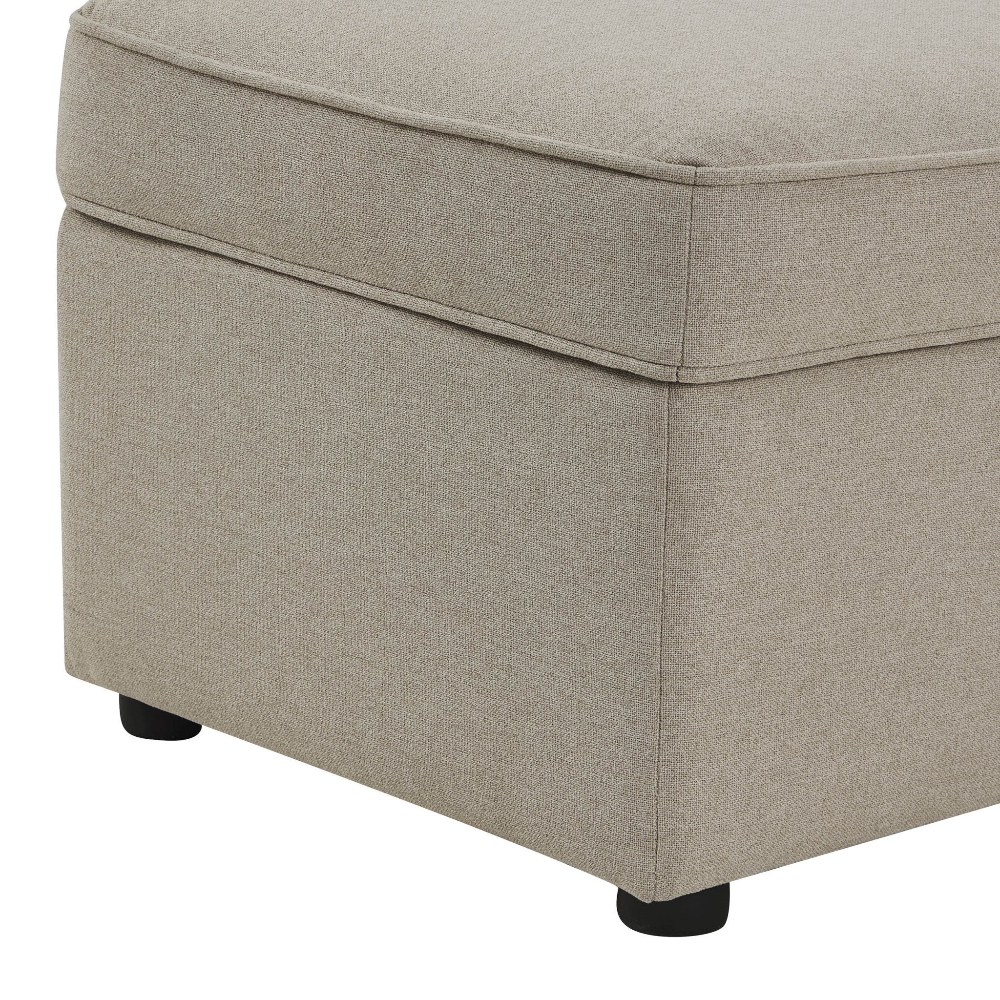 Soho Rectangle Ottoman Storage - Oatmeal