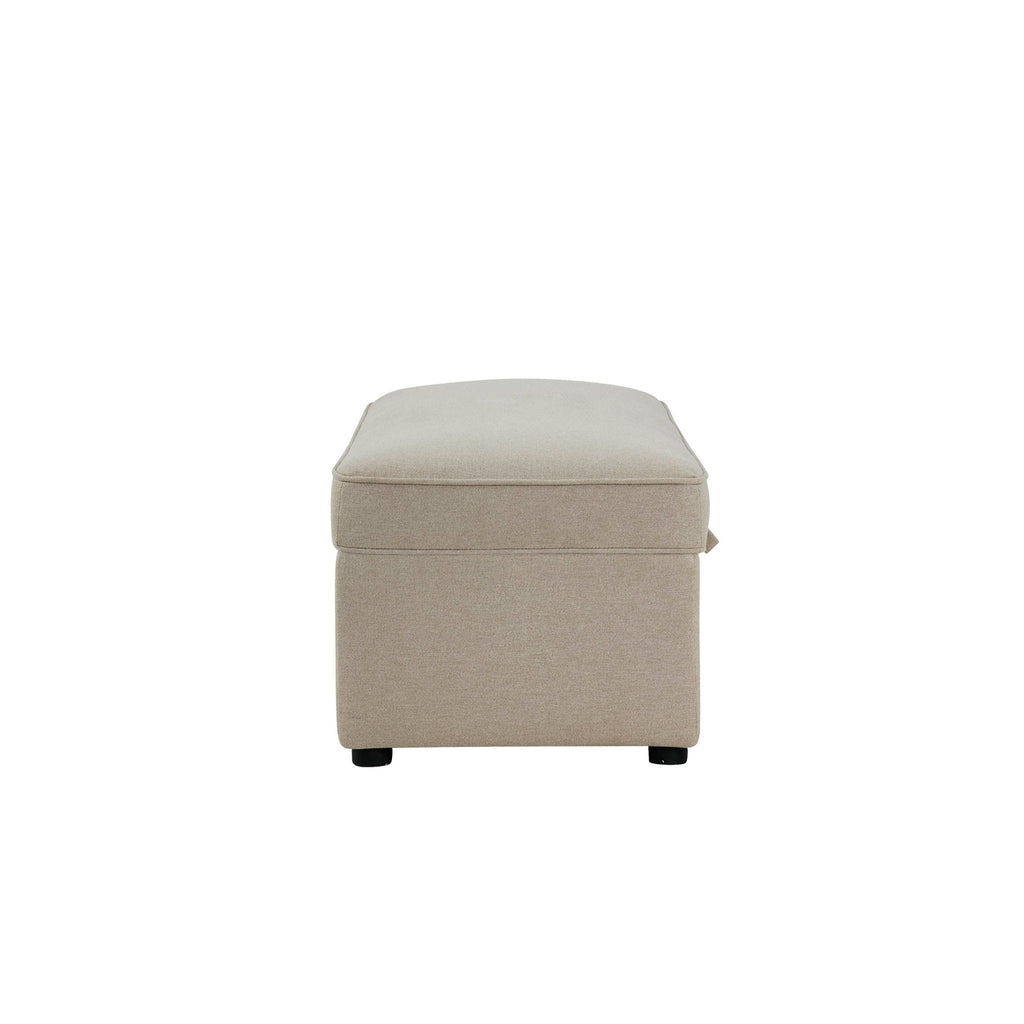Soho Rectangle Ottoman Storage - Oatmeal