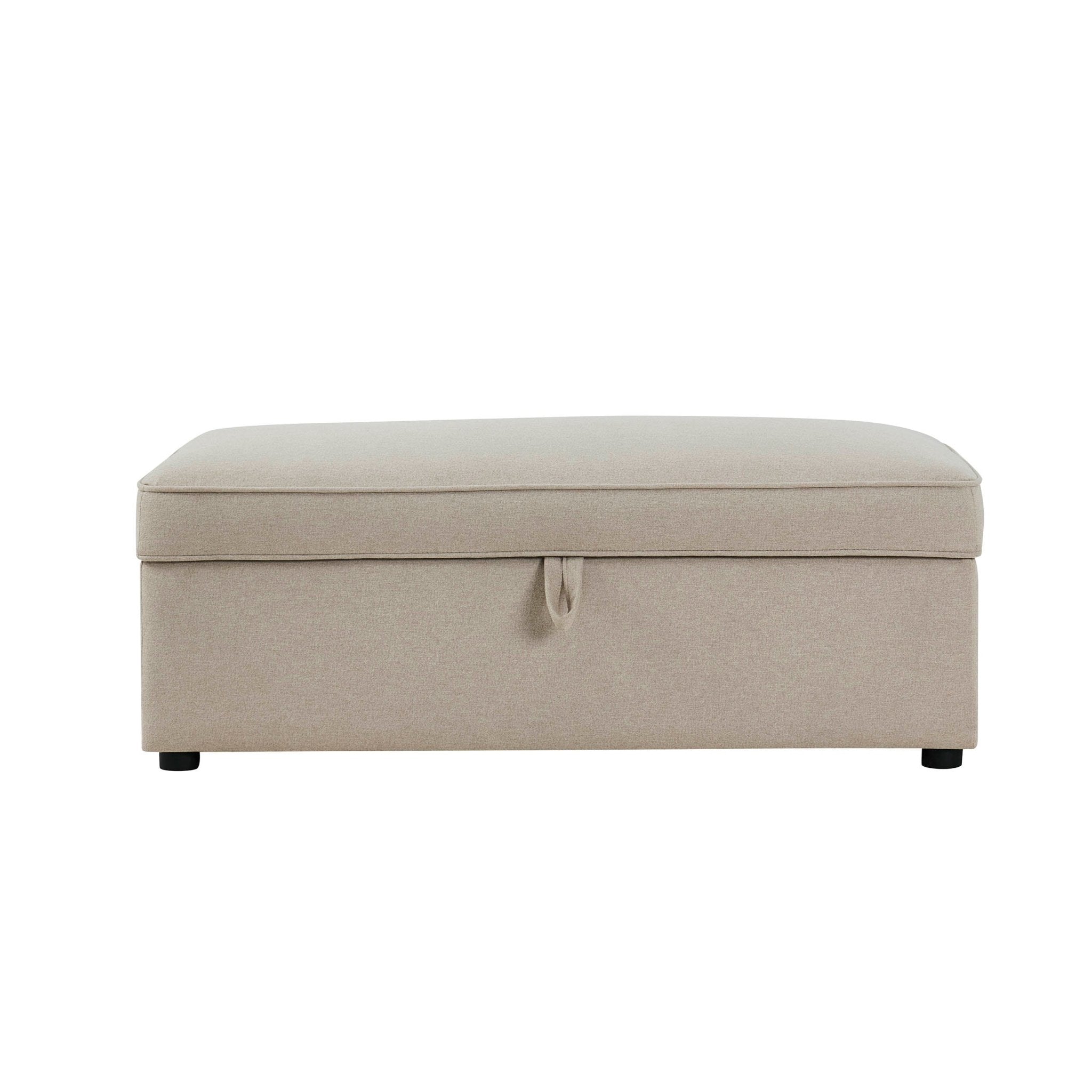 Soho Rectangle Ottoman Storage - Oatmeal