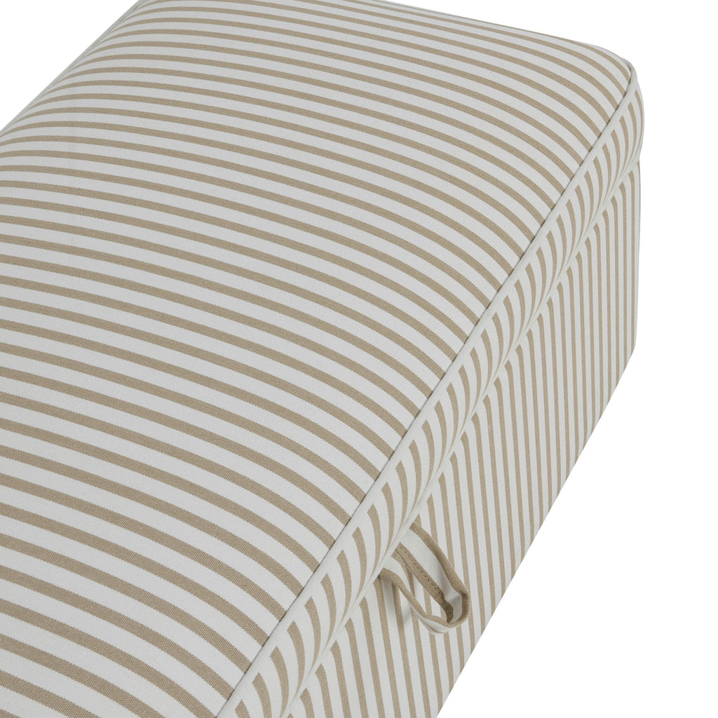 Soho Rectangle Ottoman Storage - Sand Stripe