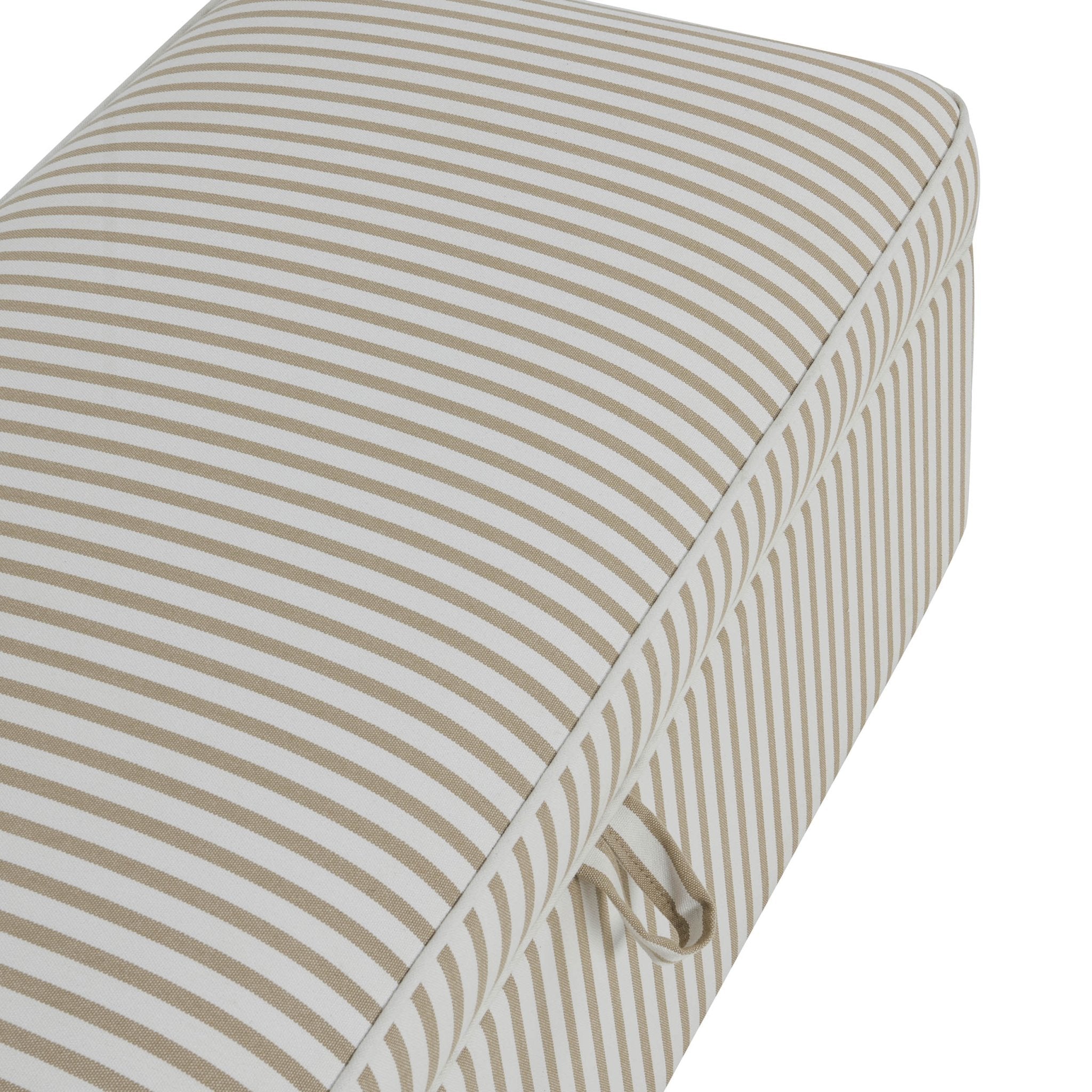 Soho Rectangle Ottoman Storage - Sand Stripe