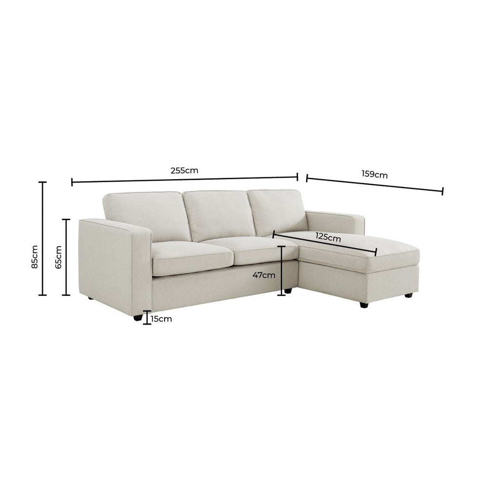 Soho Right Hand Storage Chaise Sofa - Dark Olive