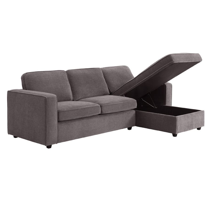 Soho Right Hand Storage Chaise Sofa - Grey