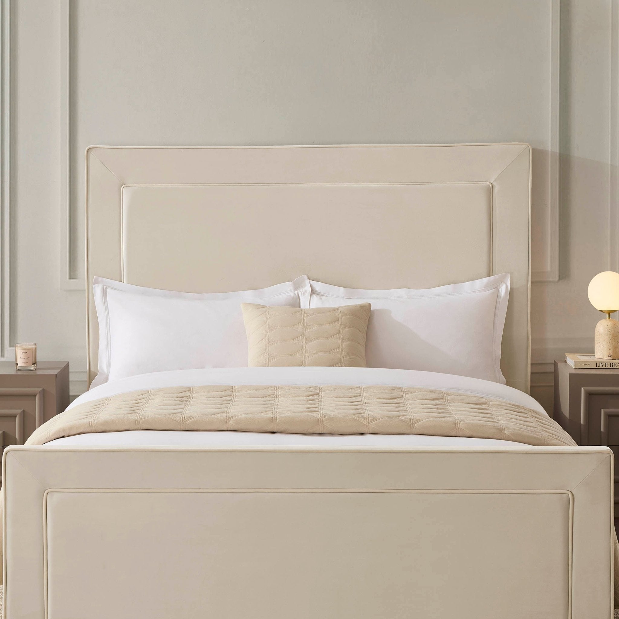 Sorrento Ottoman Storage Bed - Ecru/White