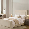 Sorrento Ottoman Storage Bed - Ecru/White