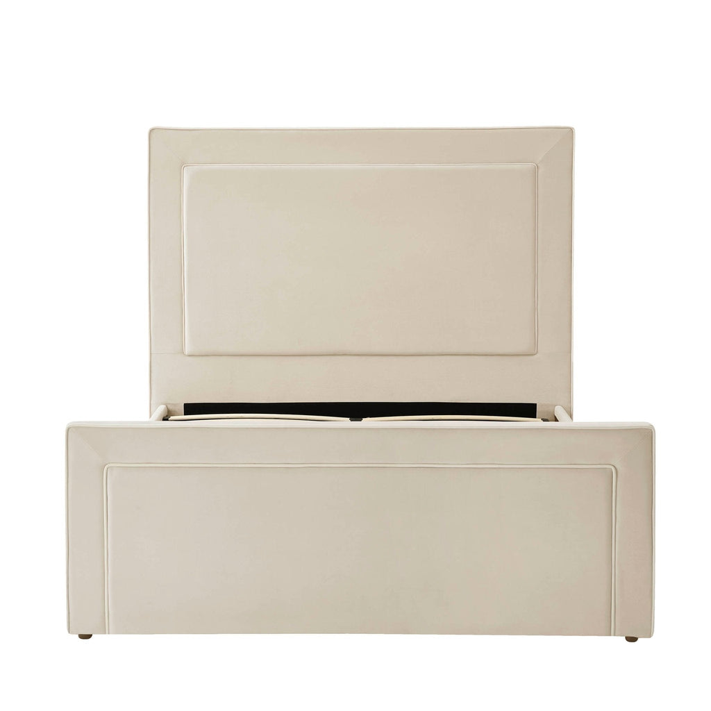 Sorrento Ottoman Storage Bed - Ecru/White