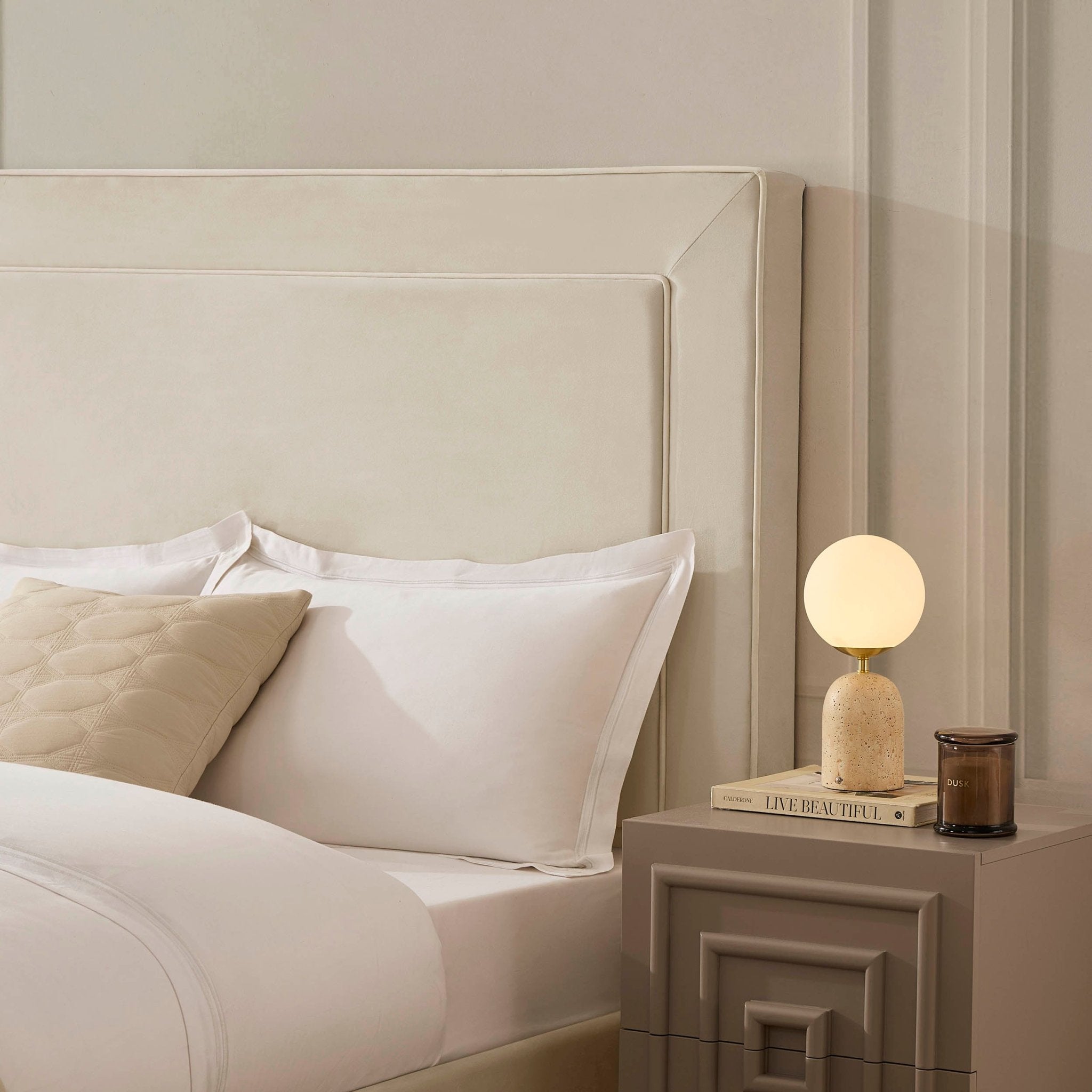Sorrento Ottoman Storage Bed - Ecru/White