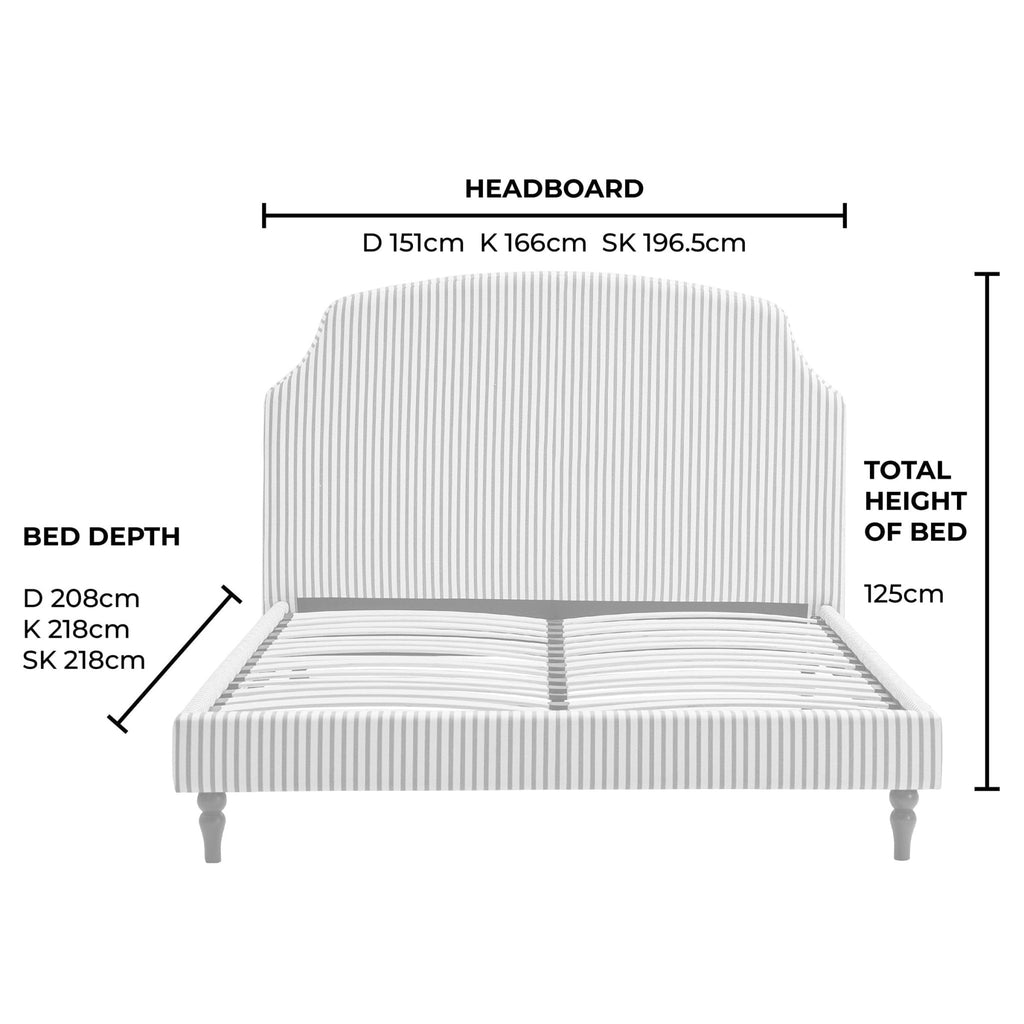 Surrey Bed Frame - Sage Stripe