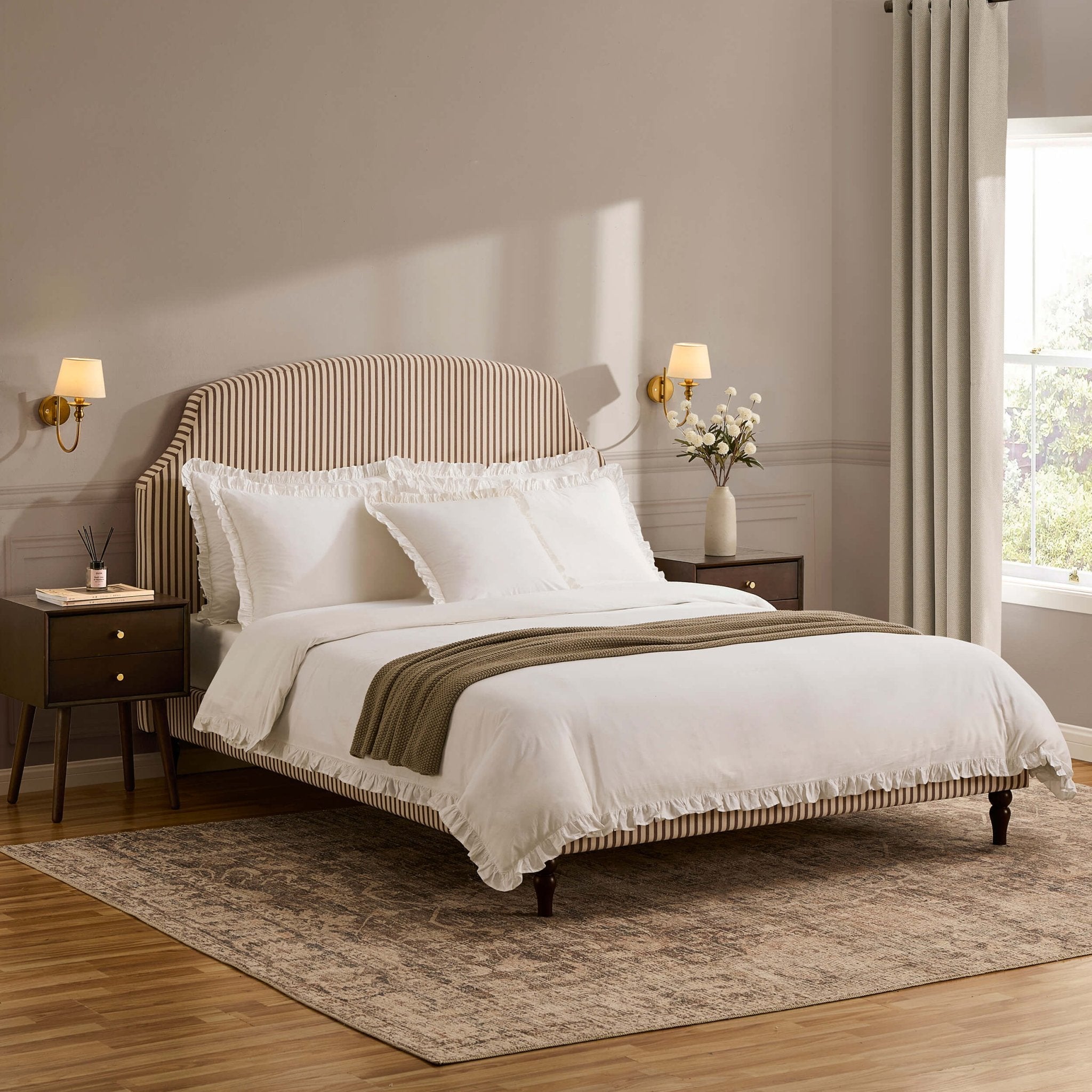 Surrey Bed Frame - Chocolate Stripe