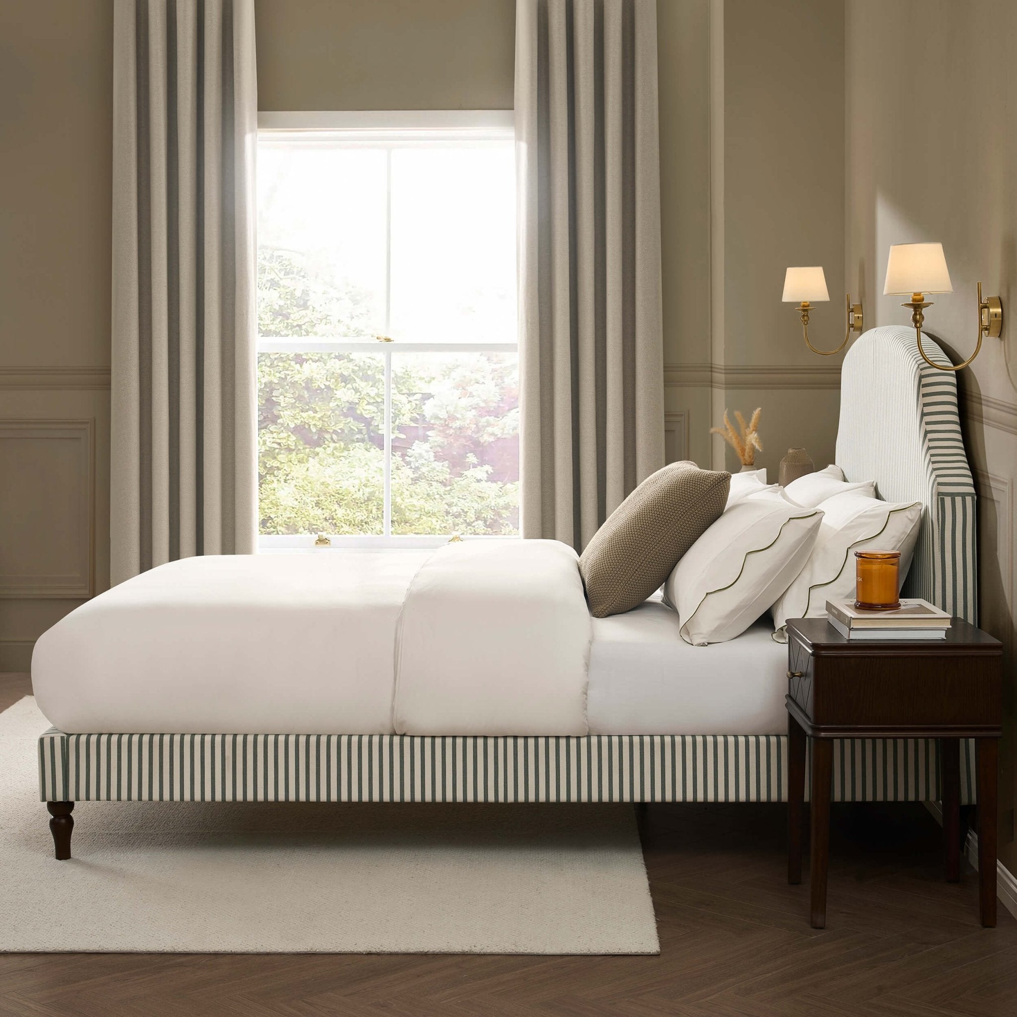 Surrey Bed Frame - Sage Stripe