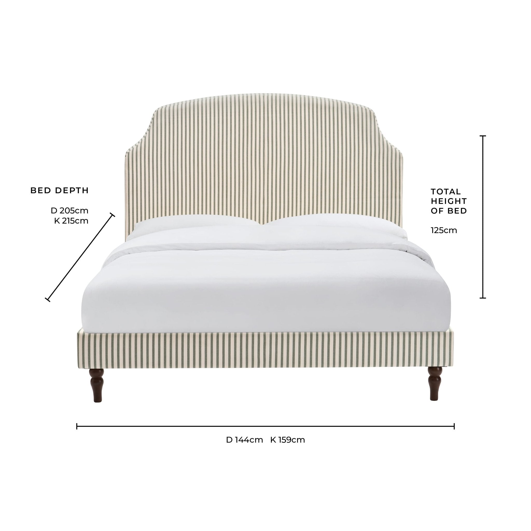 Surrey Bed Frame - Sand Stripe