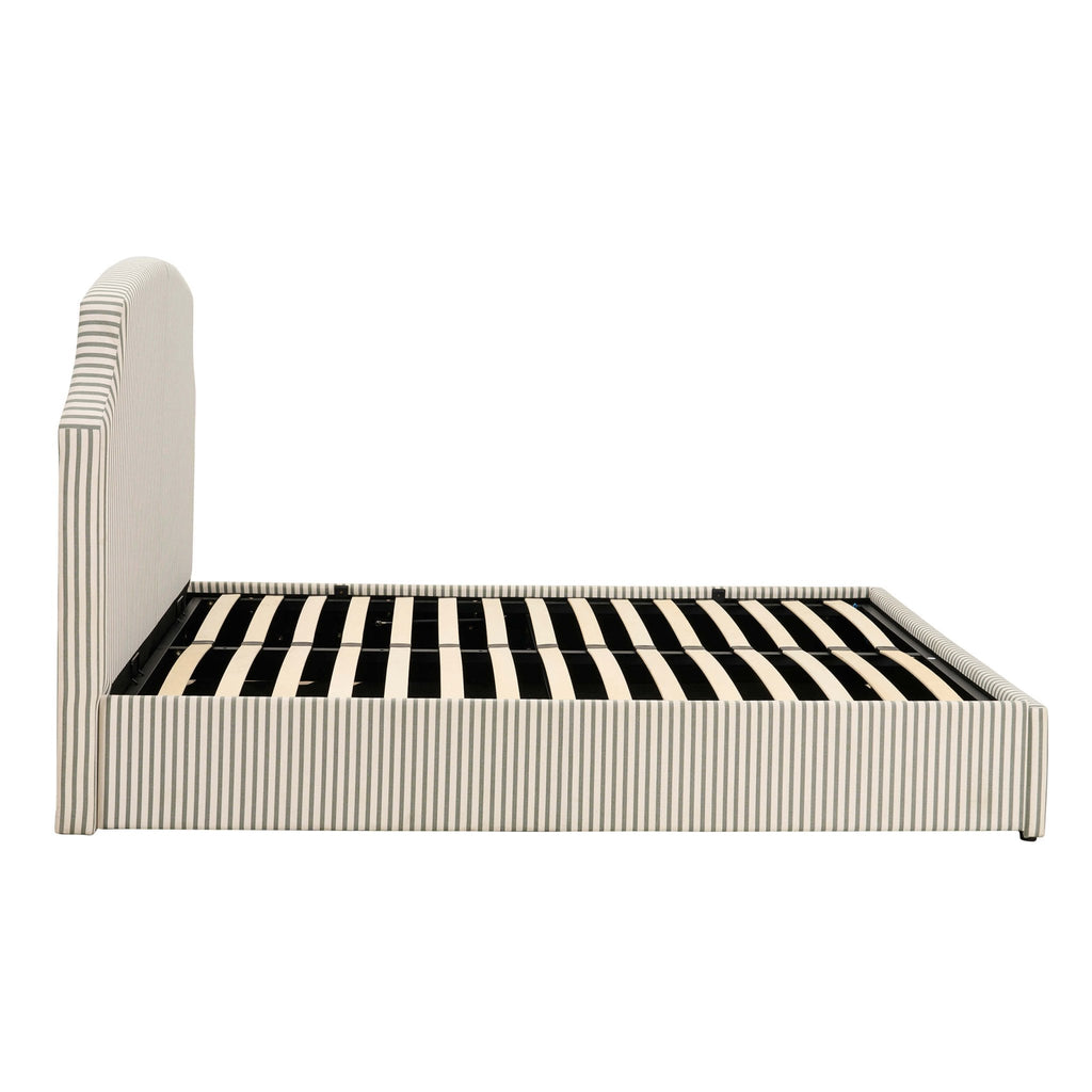 Surrey Ottoman Storage Bed - Sage Stripe