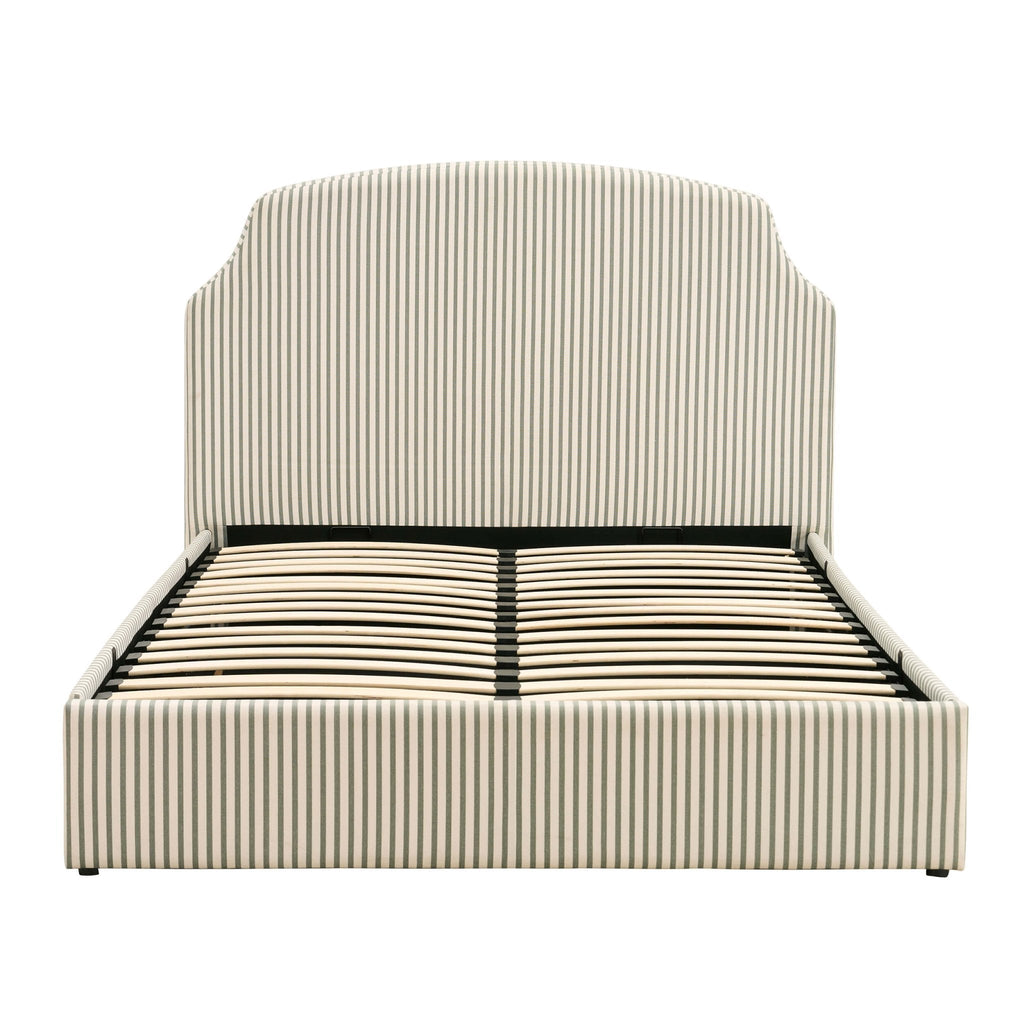 Surrey Ottoman Storage Bed - Sage Stripe