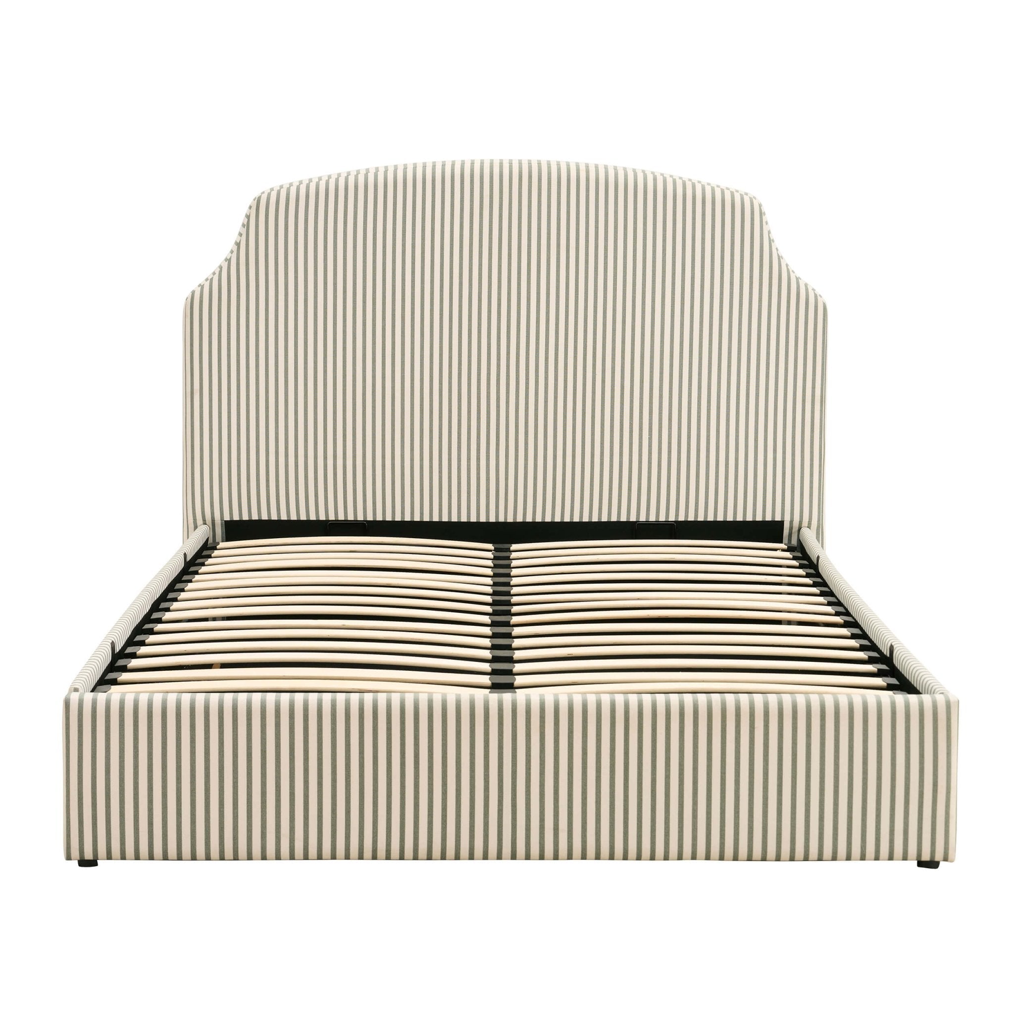 Surrey Ottoman Storage Bed - Sage Stripe
