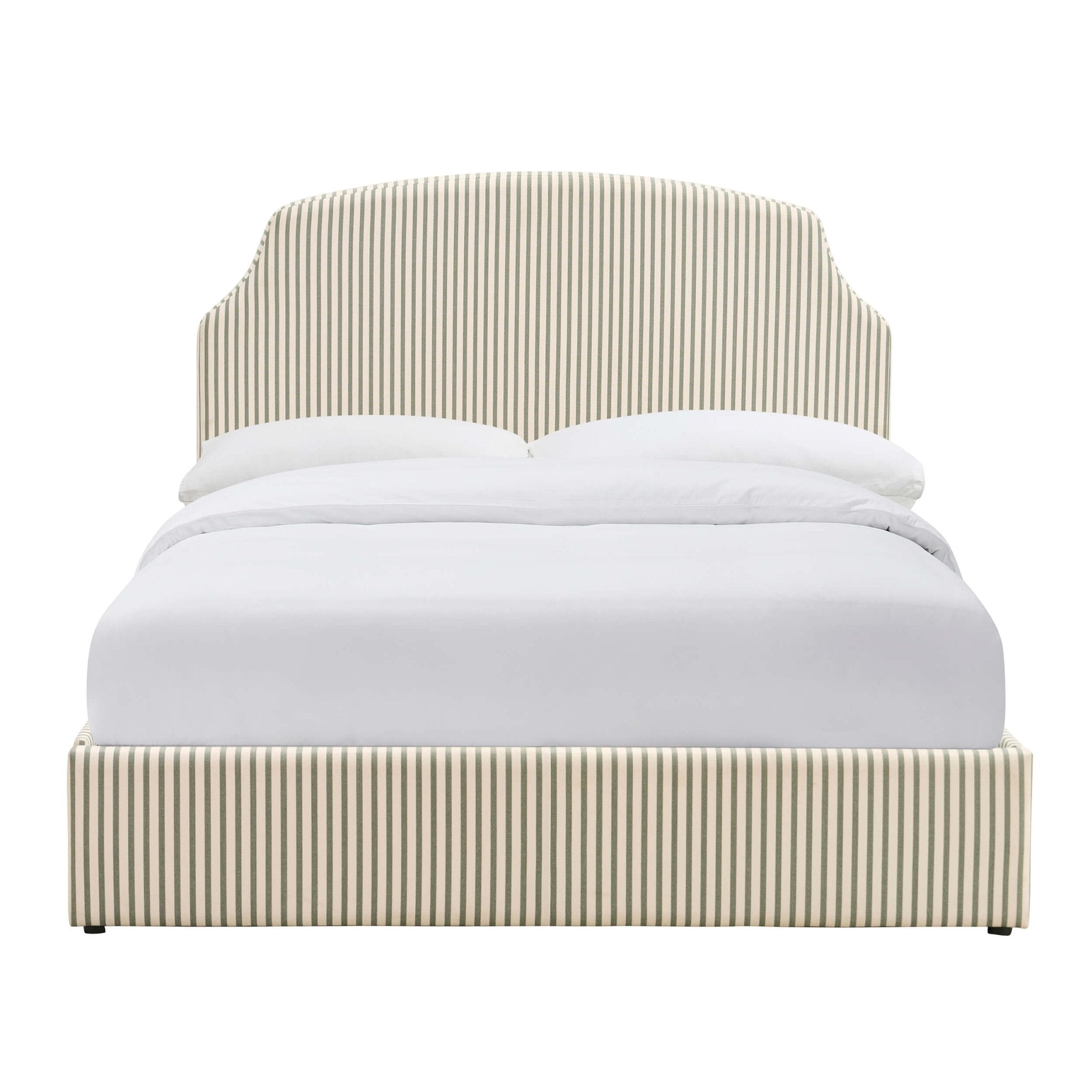 Surrey Ottoman Storage Bed - Sage Stripe