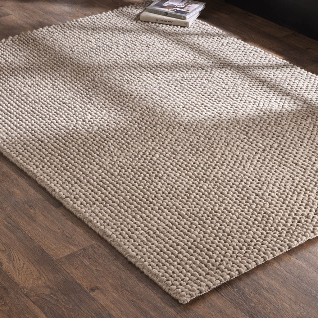 Theo Handwoven Wool Rug - White