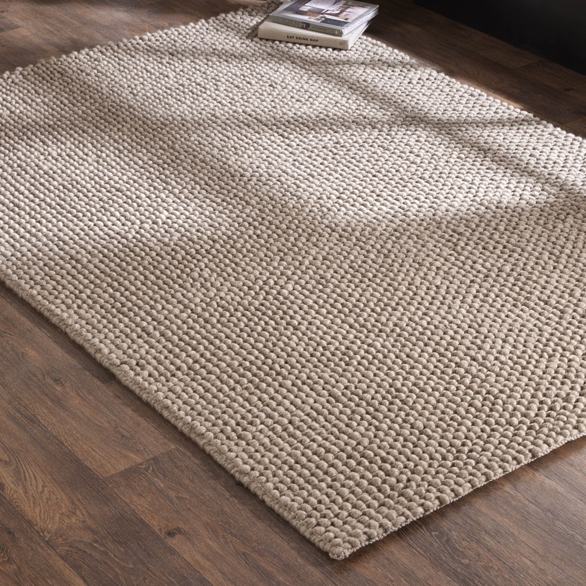 Theo Handwoven Wool Rug - White
