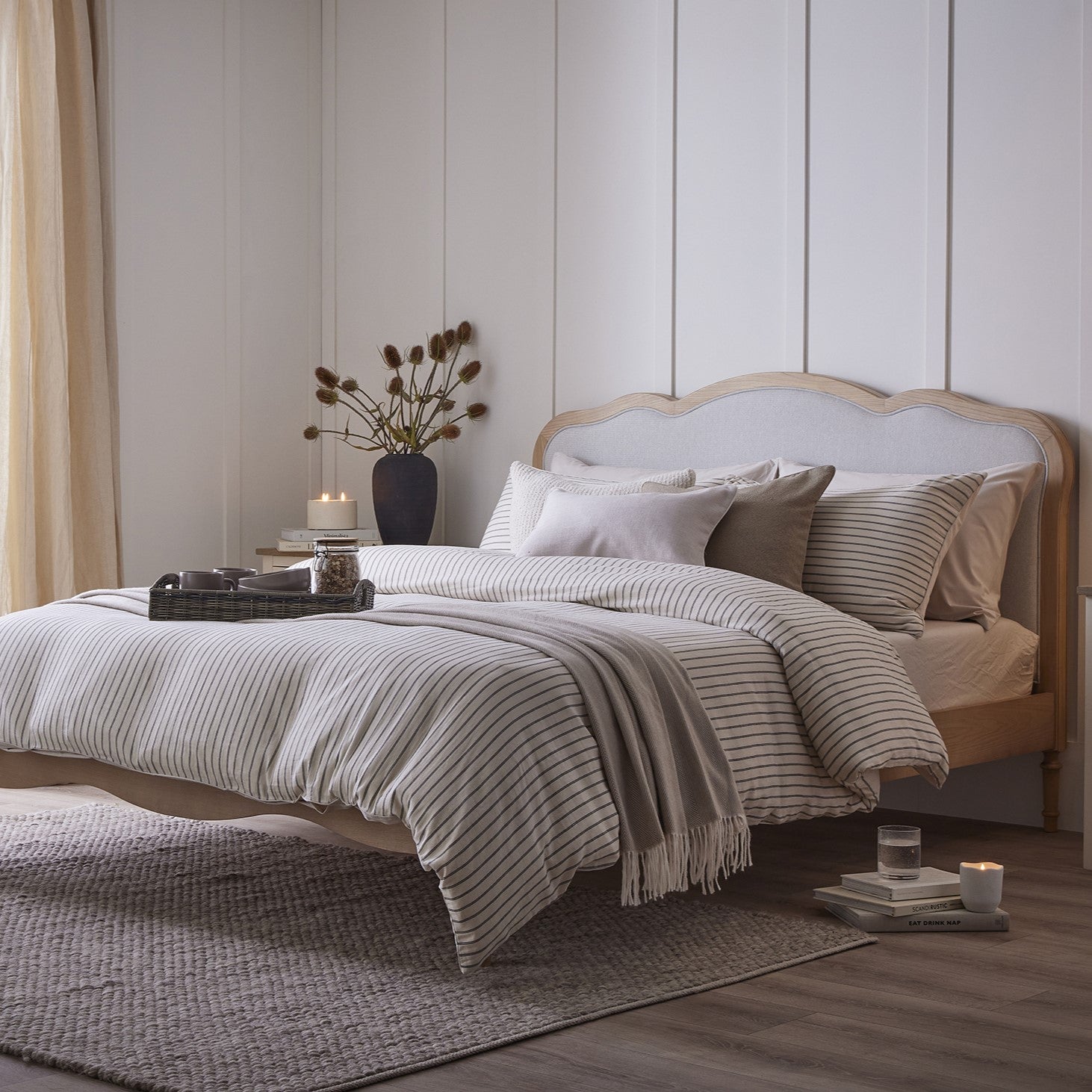 Versailles Bed Frame - Natural Stripe