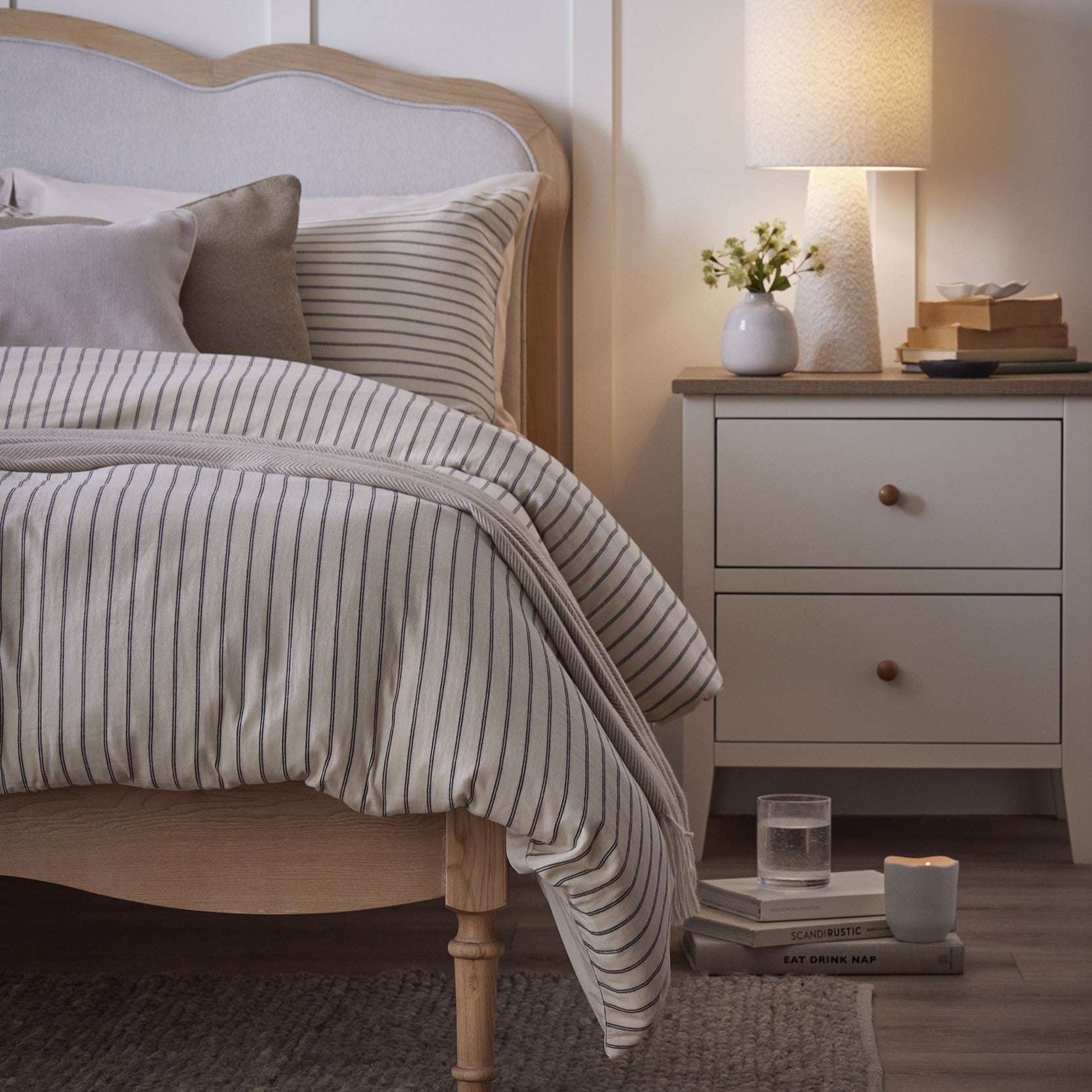 Versailles Bed Frame - Natural Stripe