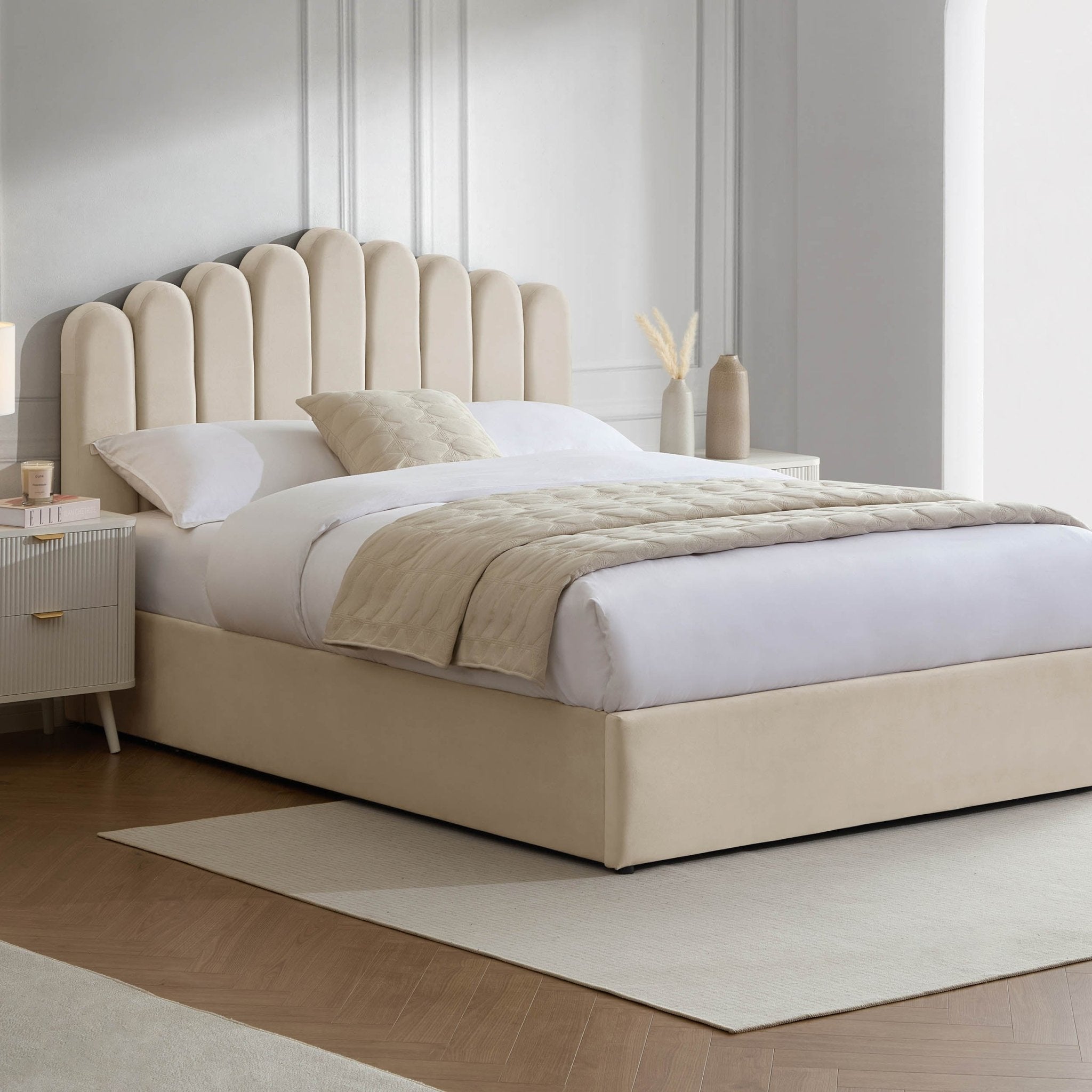 Washington Ottoman Storage Bed - Ecru