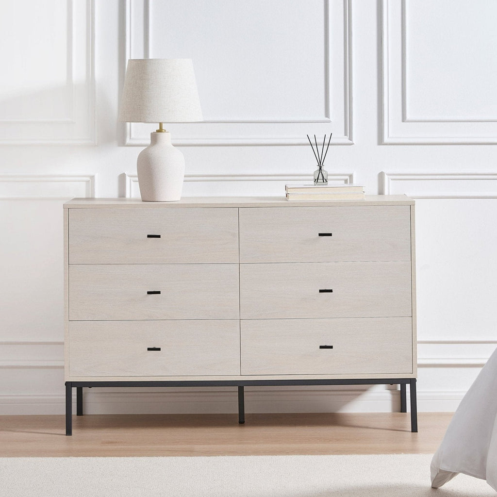 Willow 6 Drawer Chest - Light Wood