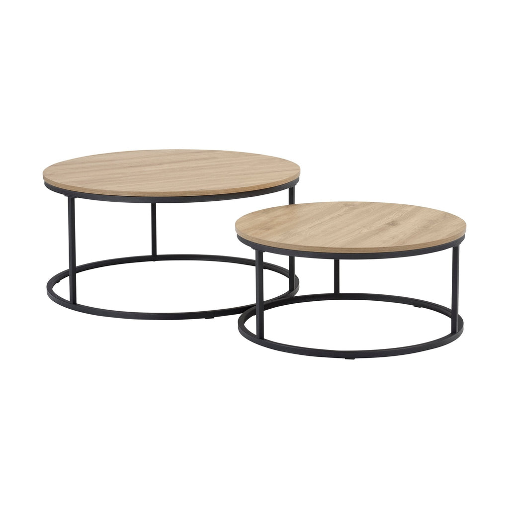 Willow Round Nesting Coffee Table - Wood