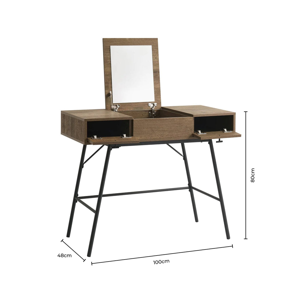Willow Storage Dressing Table Console - Mango Wood