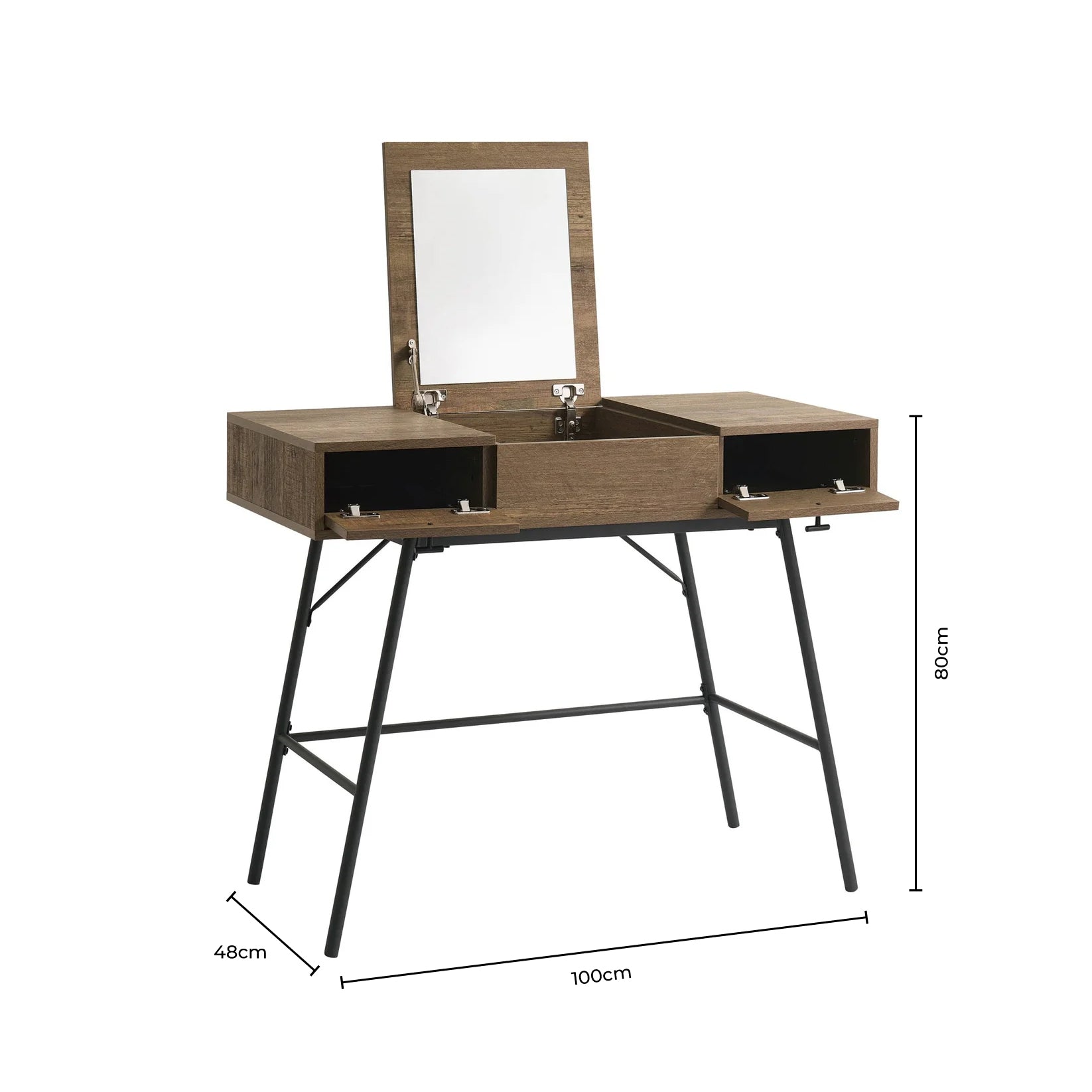 Willow Storage Dressing Table Console - Mango Wood