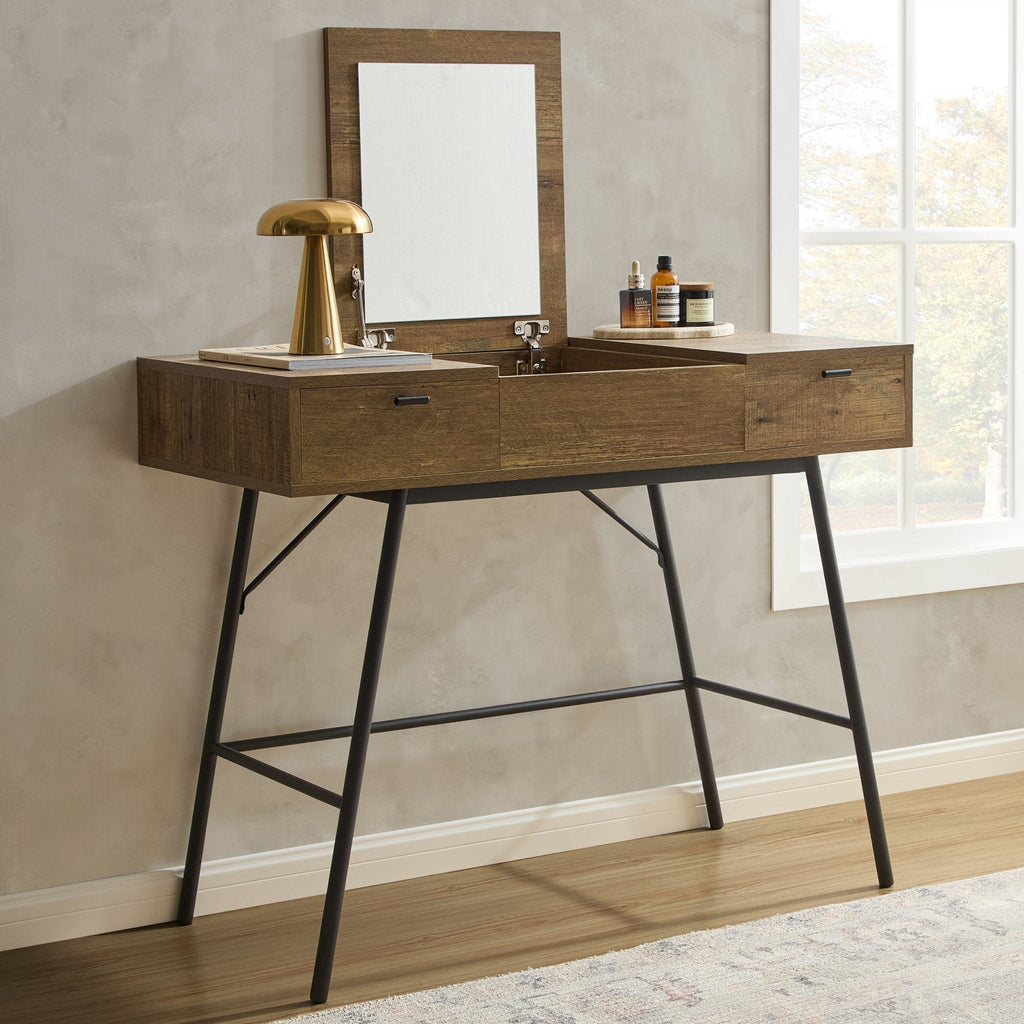 Willow Storage Dressing Table Console - Mango Wood