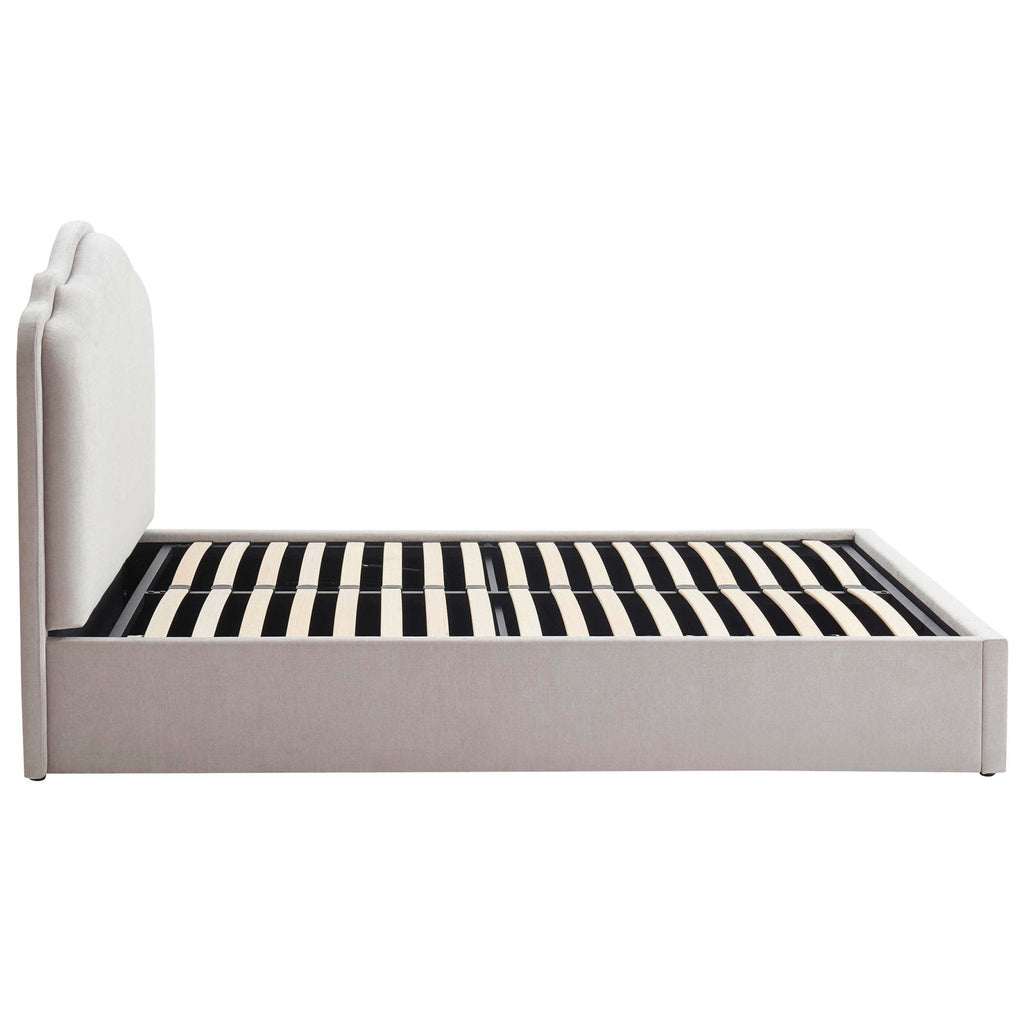 Wiltshire Chenille Ottoman Storage Bed - Light Grey