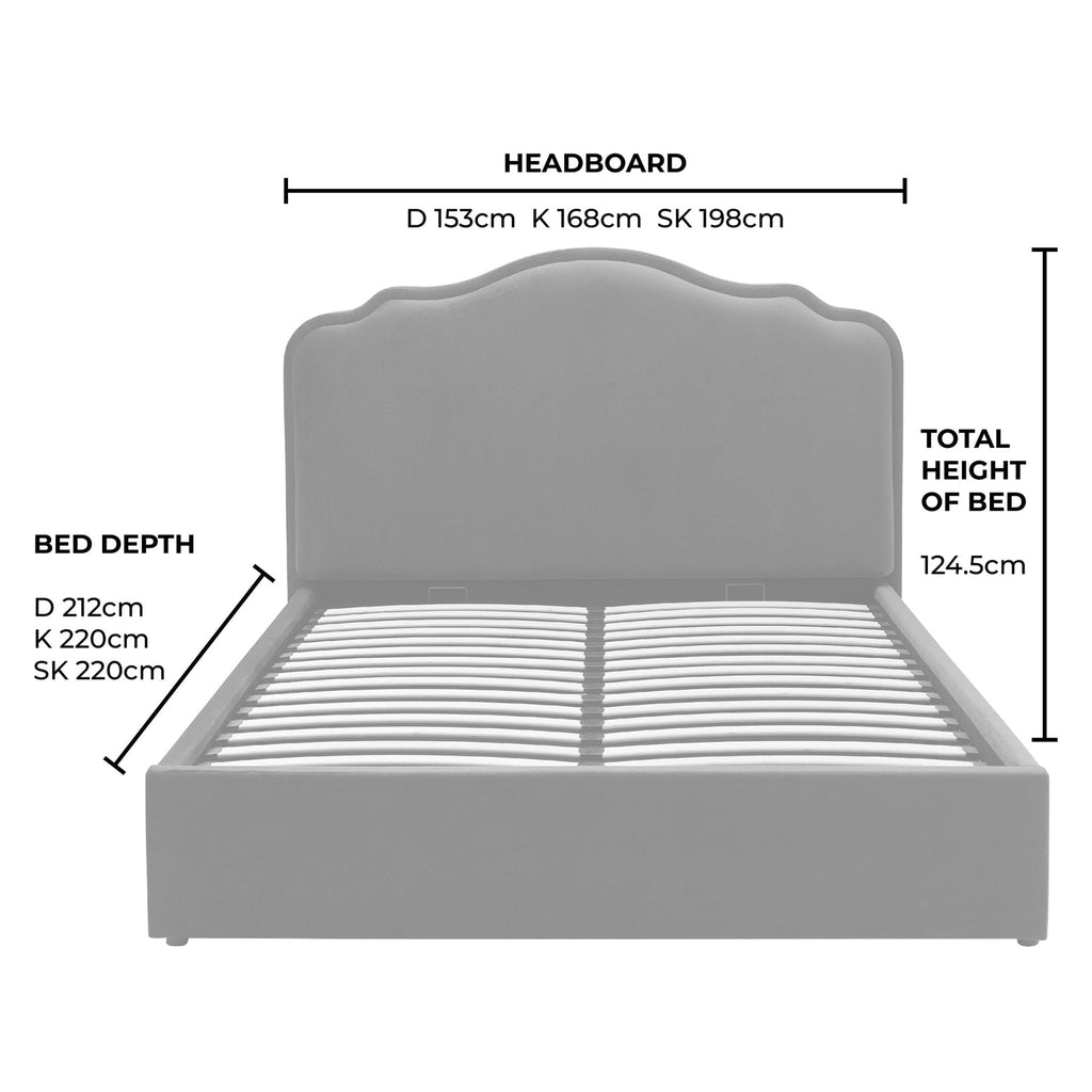 Wiltshire Ottoman Storage Bed - Cappuccino