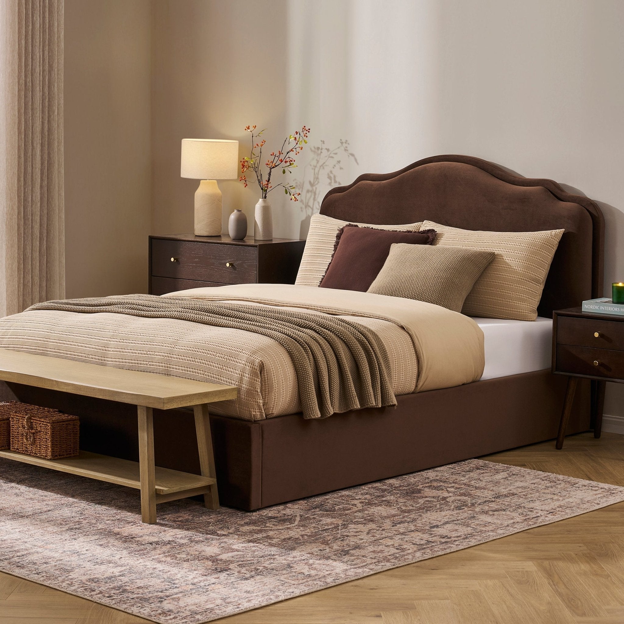 Wiltshire Ottoman Storage Bed - Cappuccino
