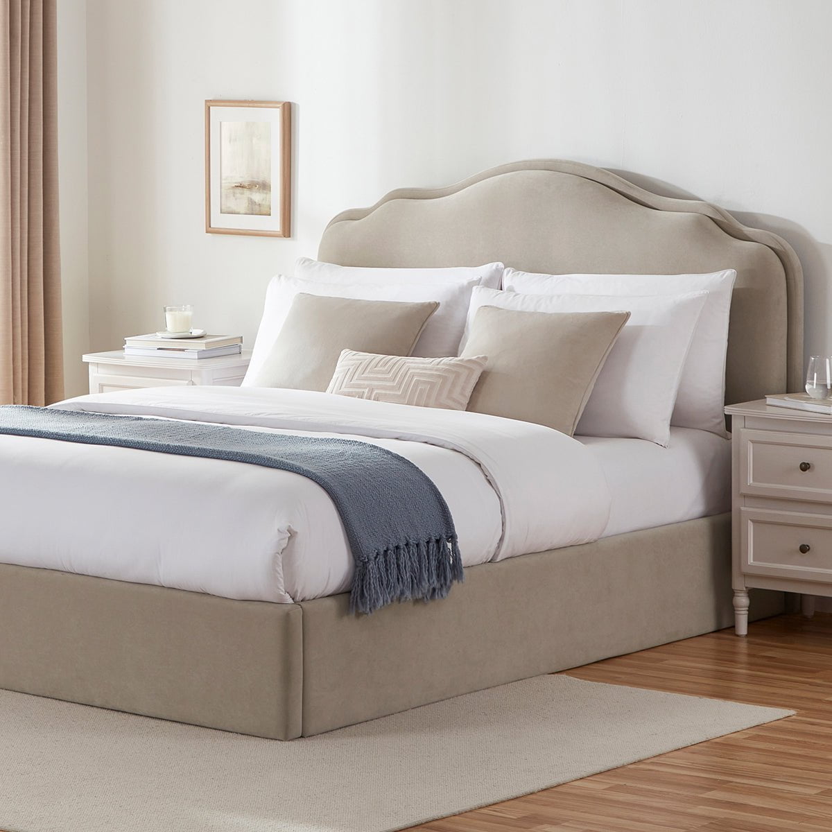 Wiltshire Ottoman Storage Bed - Stone