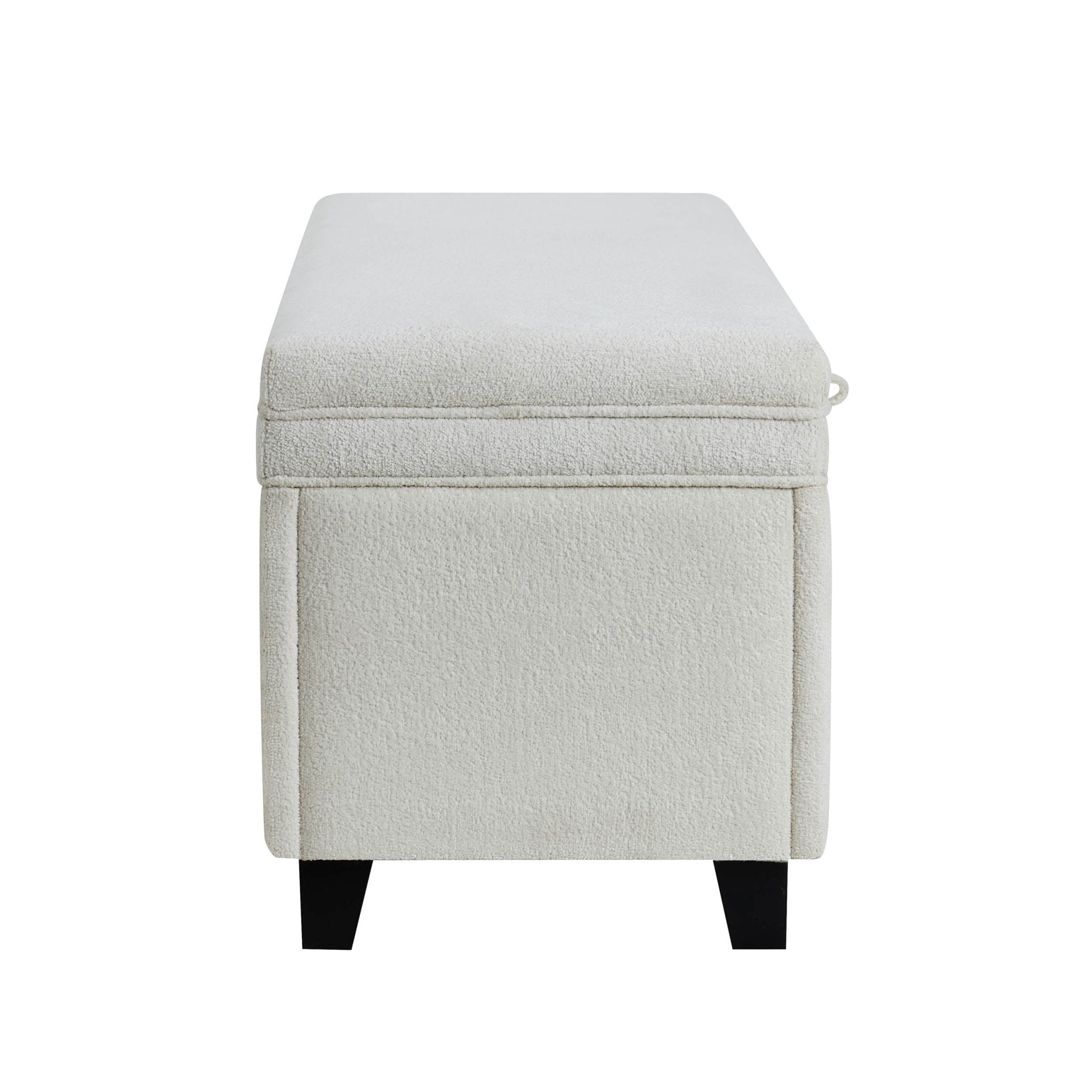 Windermere Storage Ottoman - Chenille Ecru