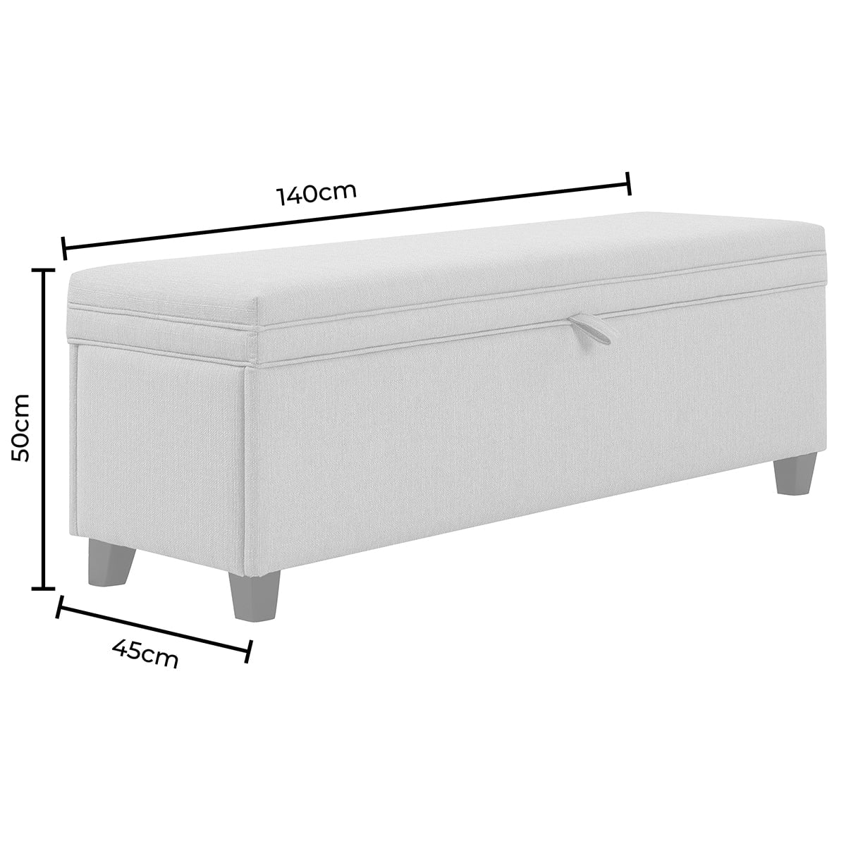 Windermere Storage Ottoman - Natural