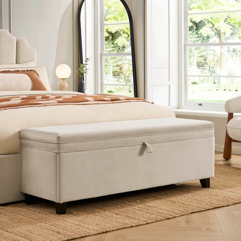 Windermere Storage Ottoman - Ecru