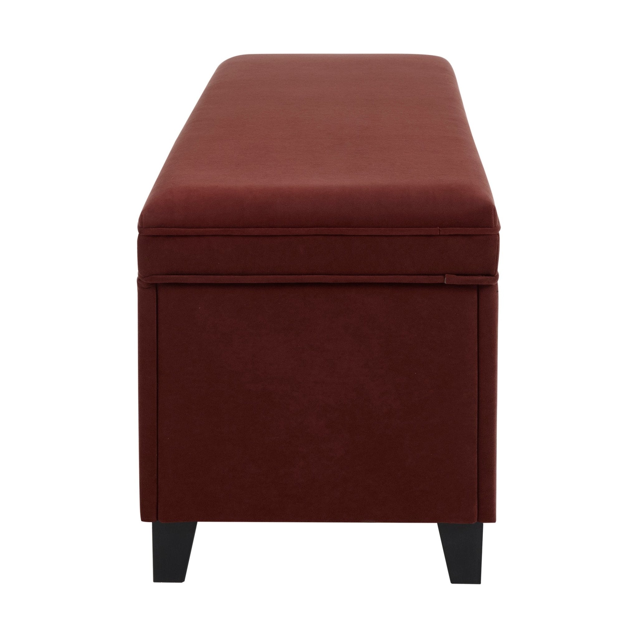 Windermere Storage Ottoman - Rust
