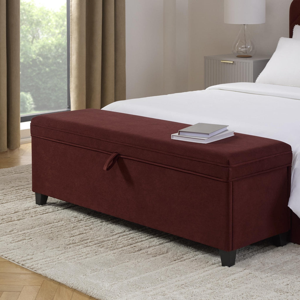 Windermere Storage Ottoman - Rust