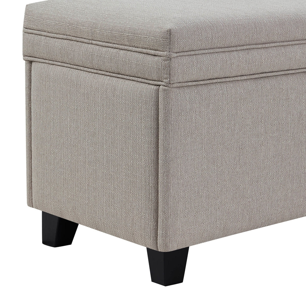 Windermere Storage Ottoman - Stone Grey