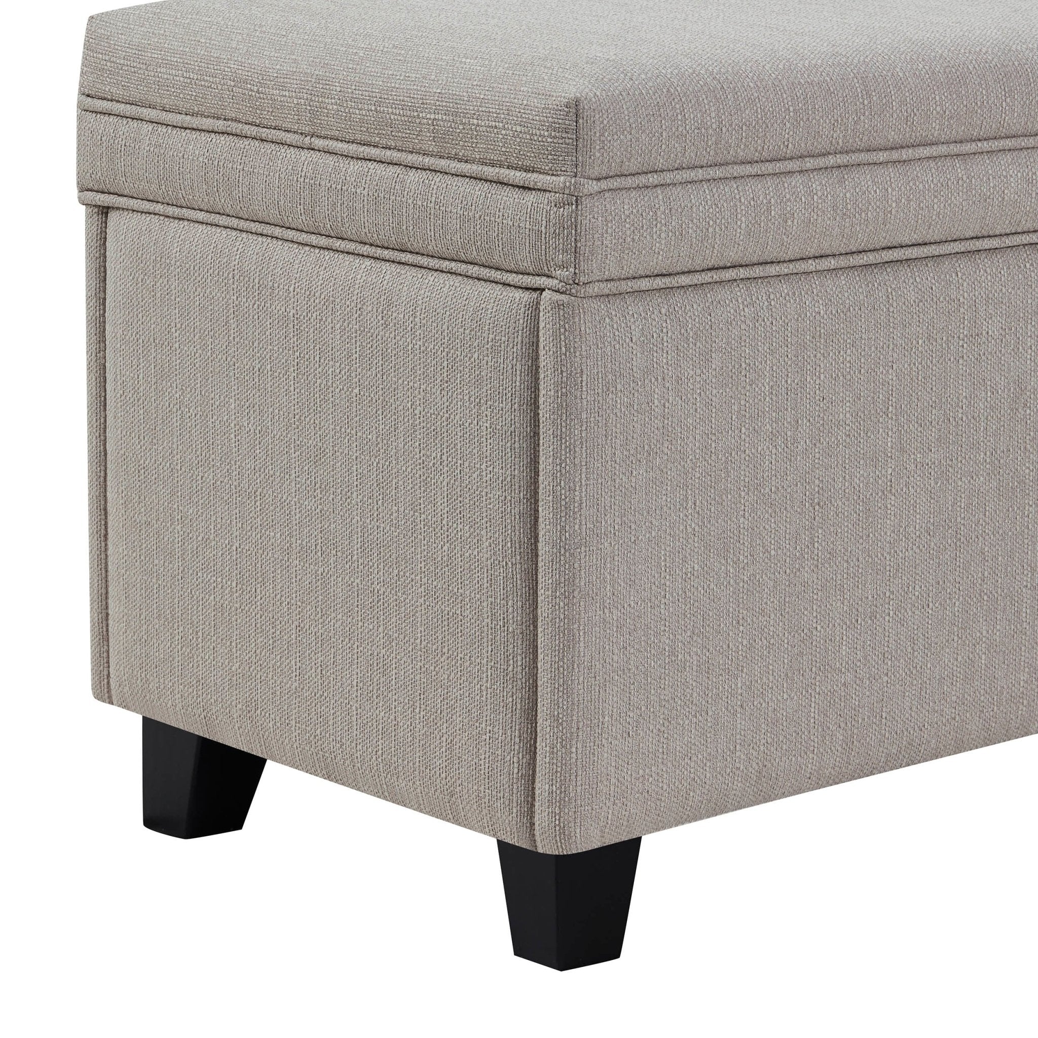 Windermere Storage Ottoman - Stone Grey