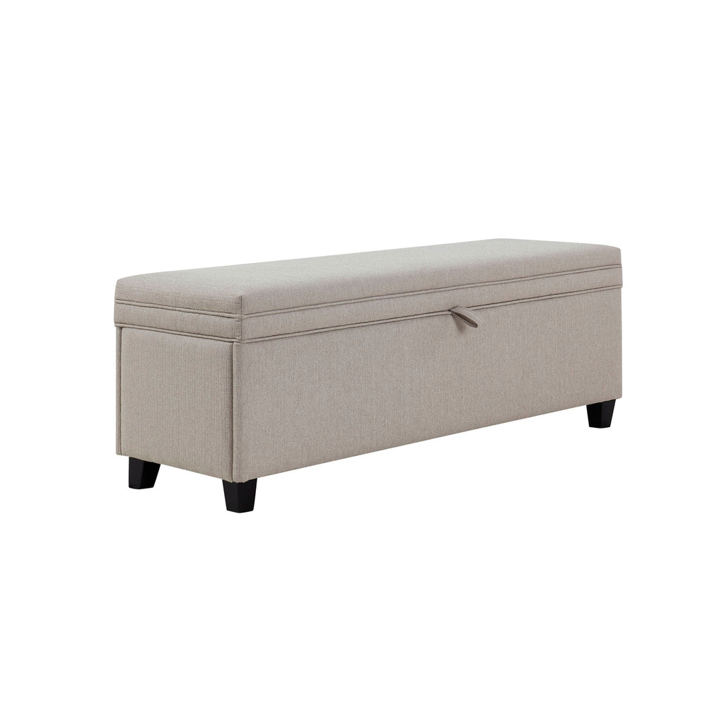 Windermere Storage Ottoman - Stone Grey